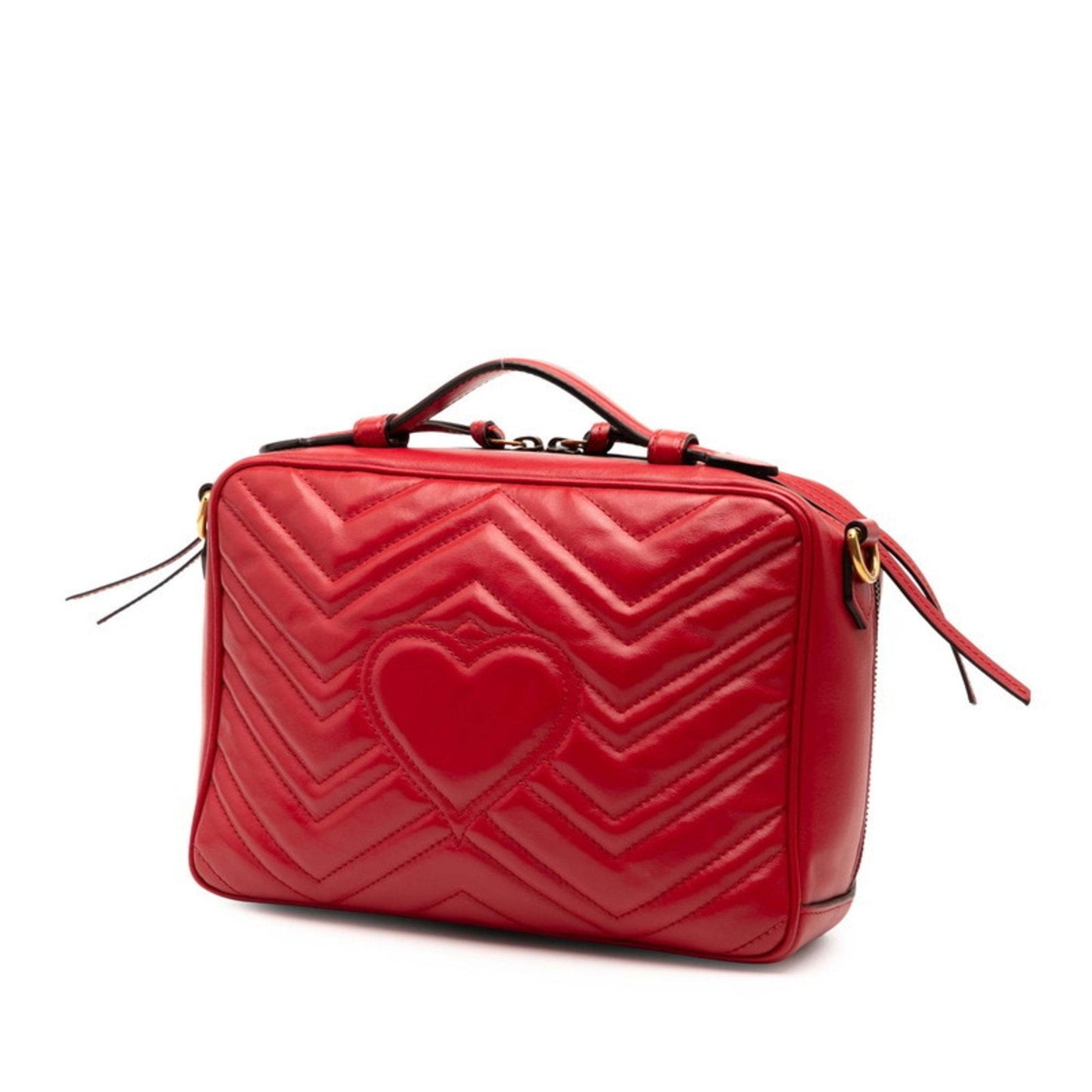 Gucci Red Color Leather Shoulder Bag ( )