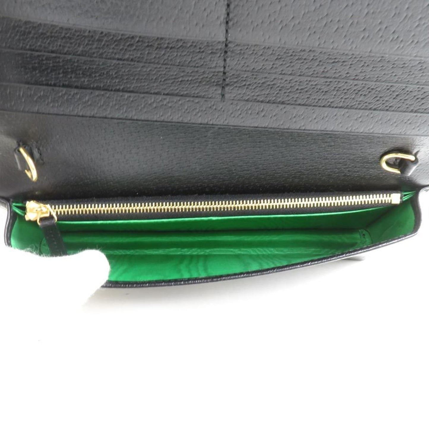 Gucci Black Blue White Leather Chain/Shoulder Wallet ( )