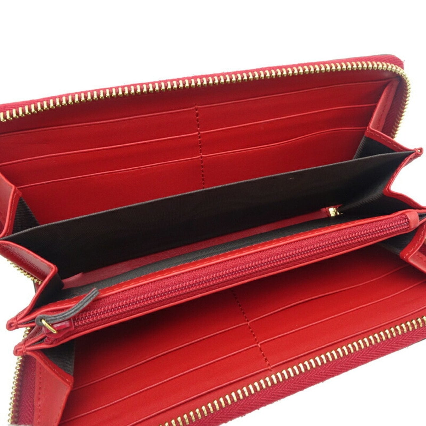 Gucci Beige Green Khaki Red Color Gg Supreme Long Bill Wallet (Bi-Fold) ( )