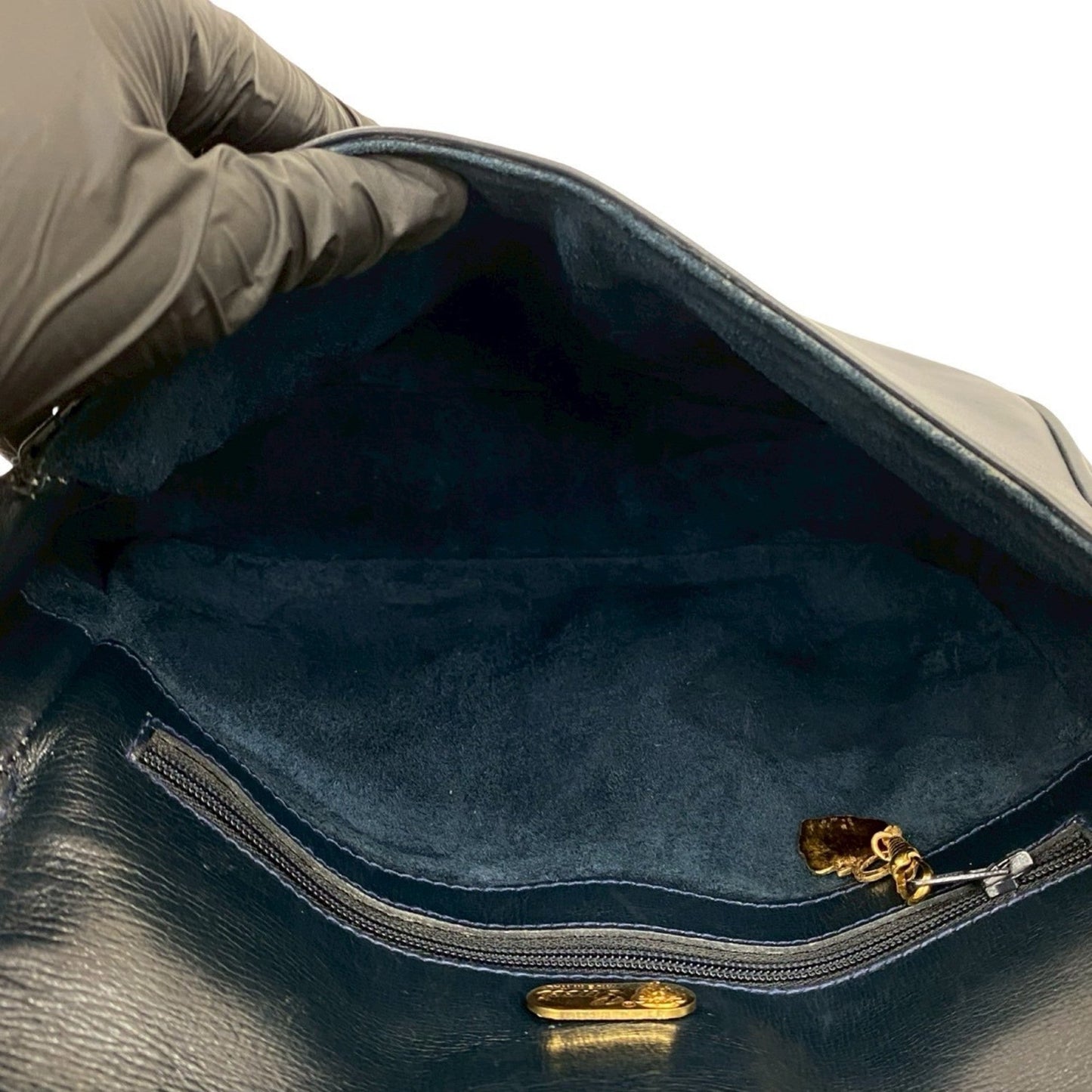 Gucci Navy Leather Pochette Shoulder Bag ( )