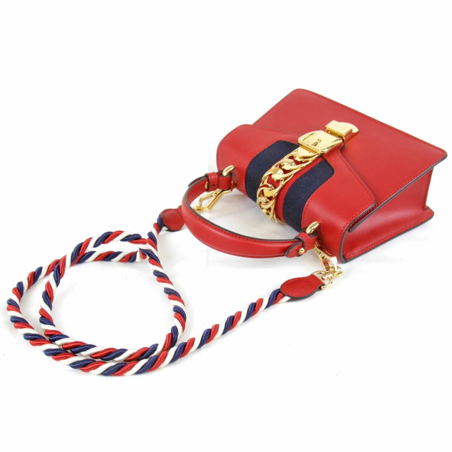 Gucci Red Color Leather Shoulder Bag ( )