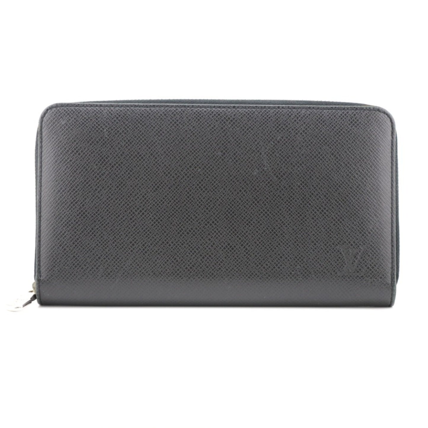 LOUIS VUITTON M30056 Zippy Organizer Taiga Long Wallet Black Men's