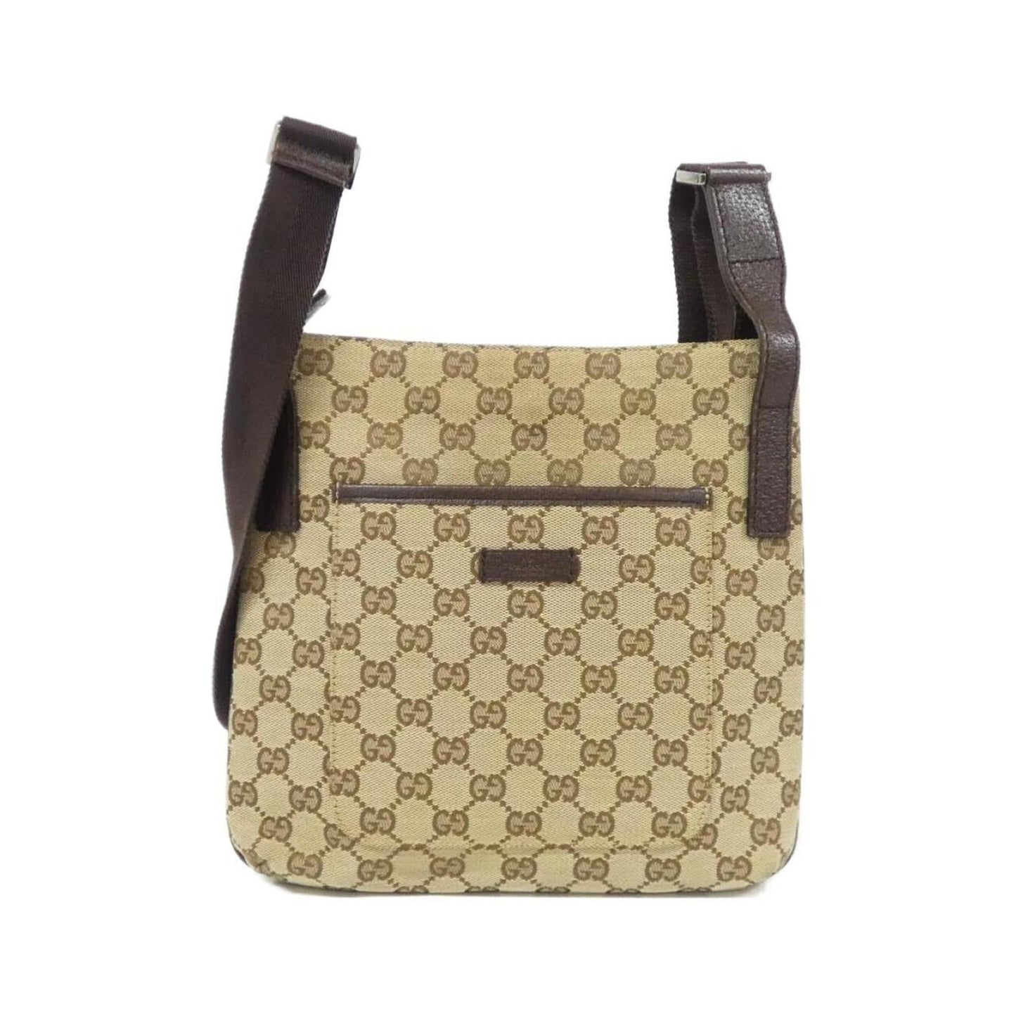 Gucci Beige Brown Gg Canvas Shoulder Bag ( )
