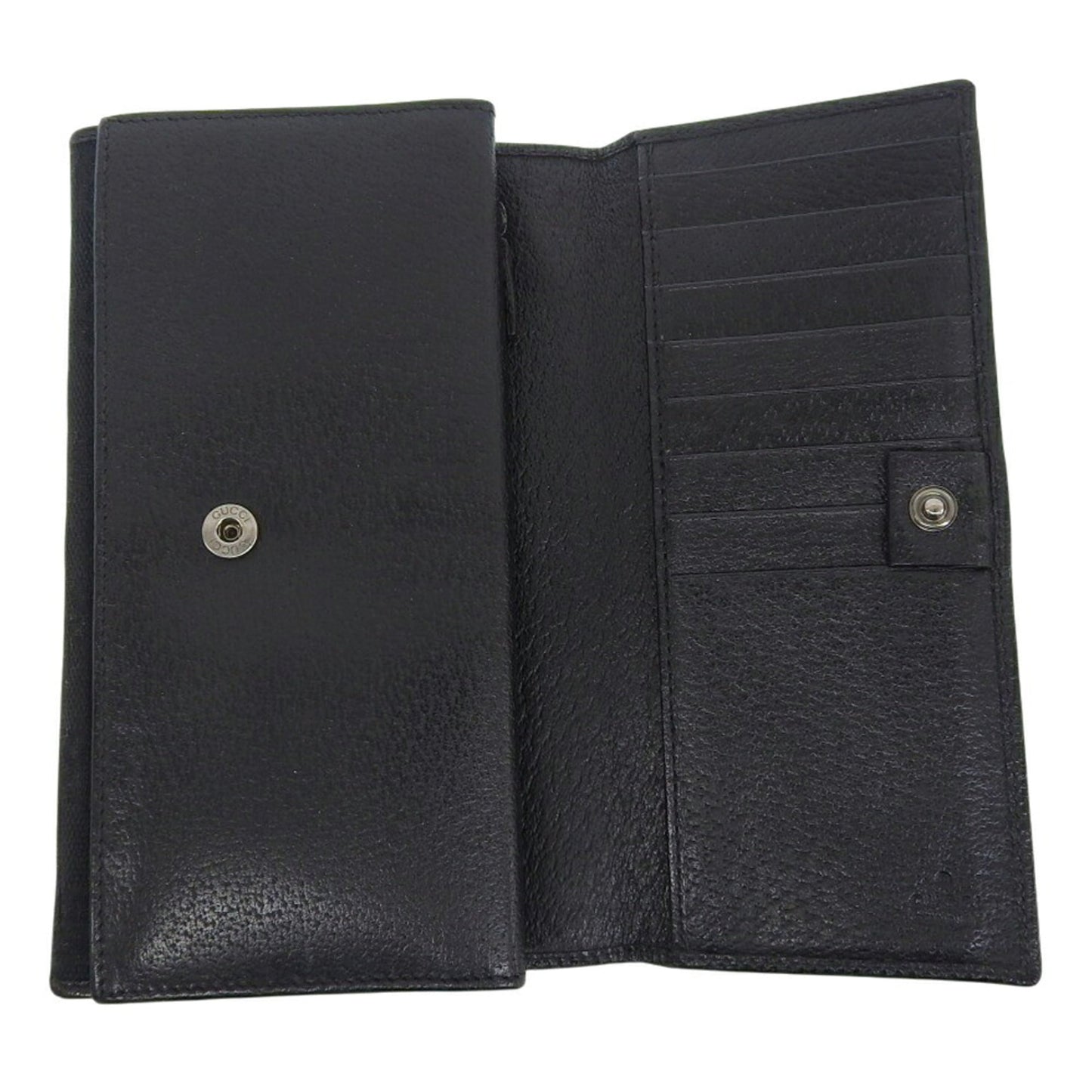 Gucci Black Gg Canvas Long Wallet (Bi-Fold) ( )