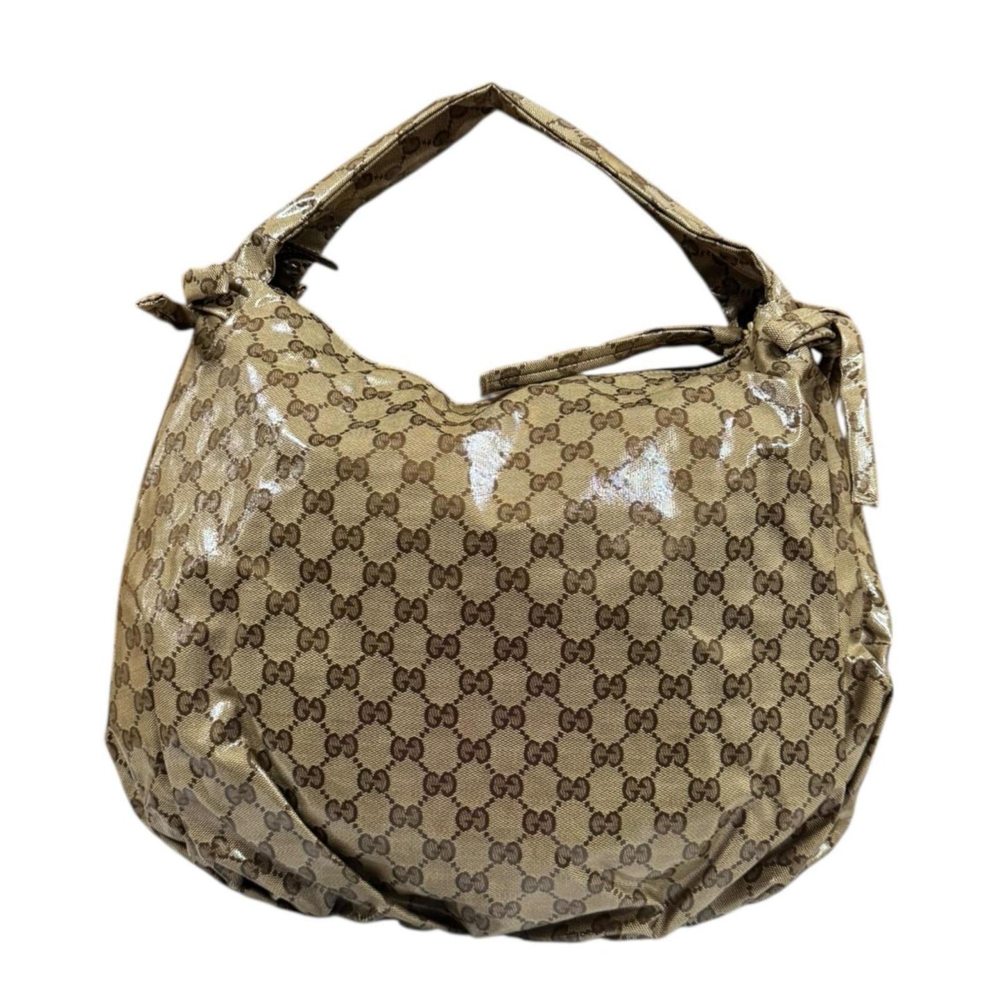 Gucci Beige Gg Crystal Handbag ( )
