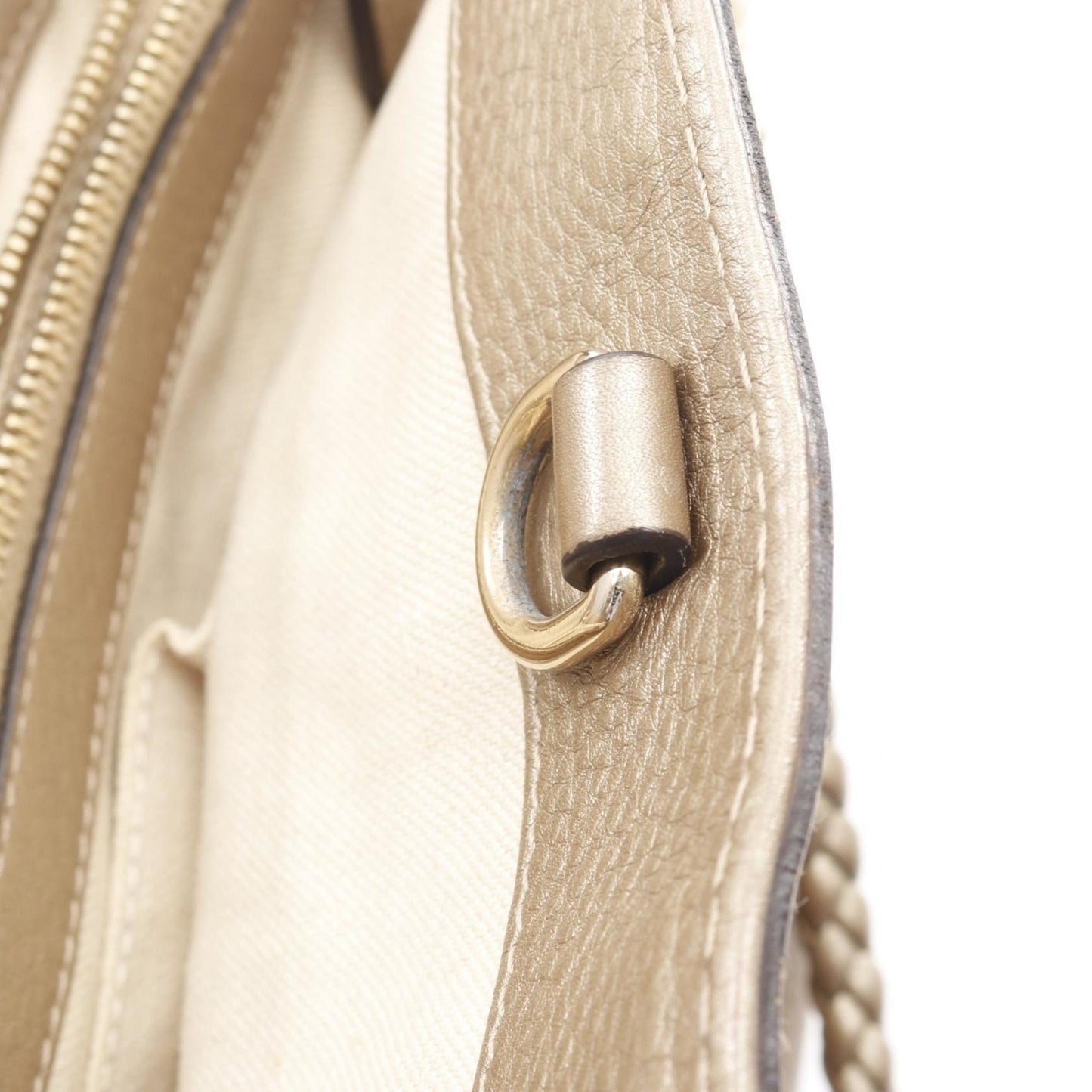 Gucci Gold Leather Tote Bag ( )