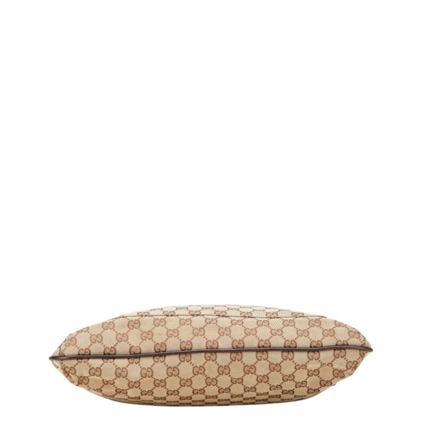 Gucci Beige Brown Canvas Leather Shoulder Bag ( )