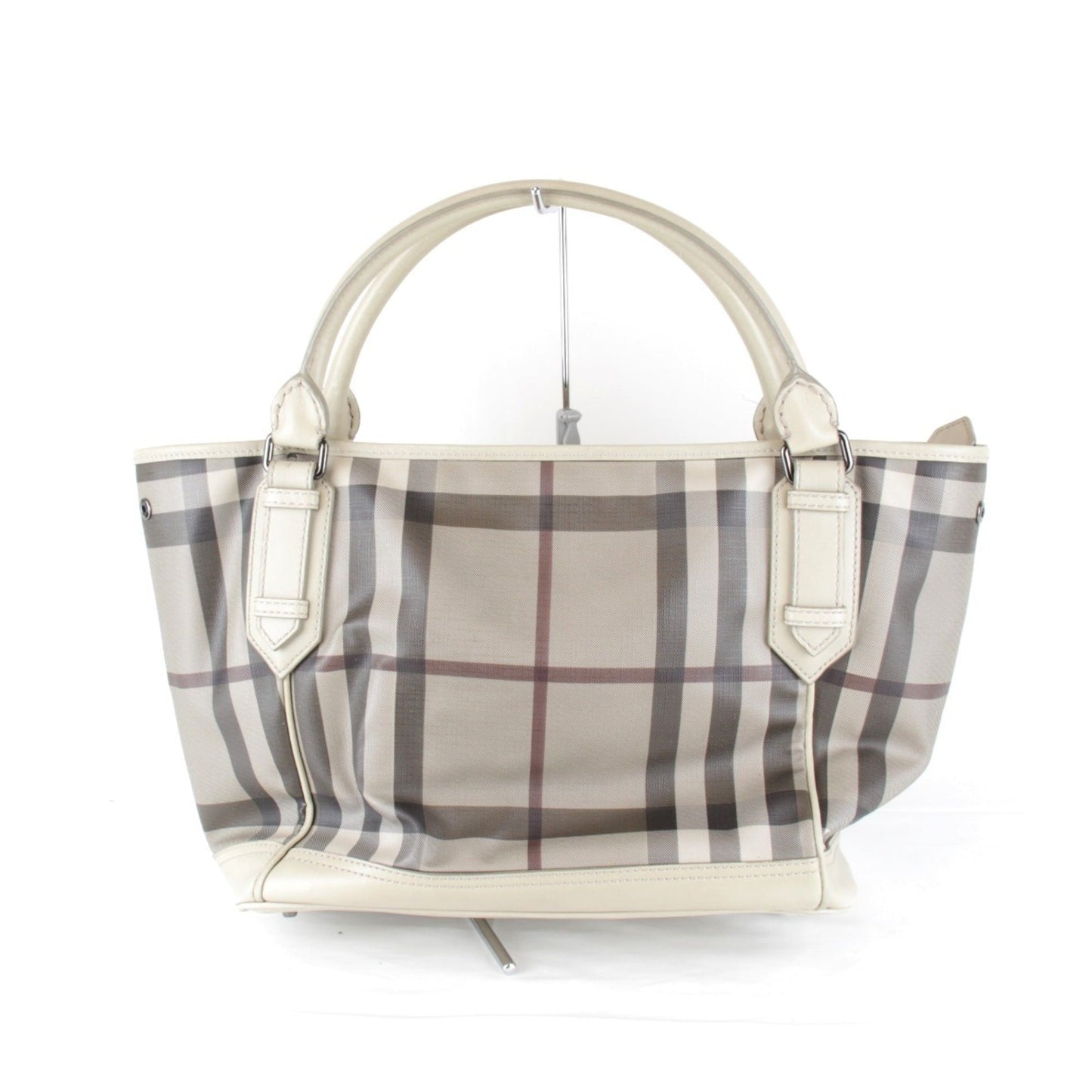 Burberry Beige Pvc Handbag Tote Bag ( )