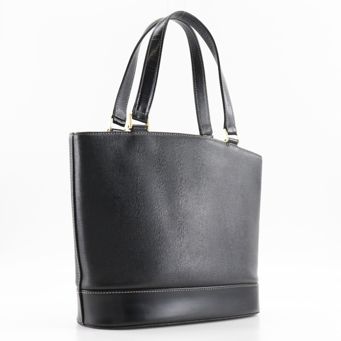 Burberry Black Leather Handbag Tote Bag ( )