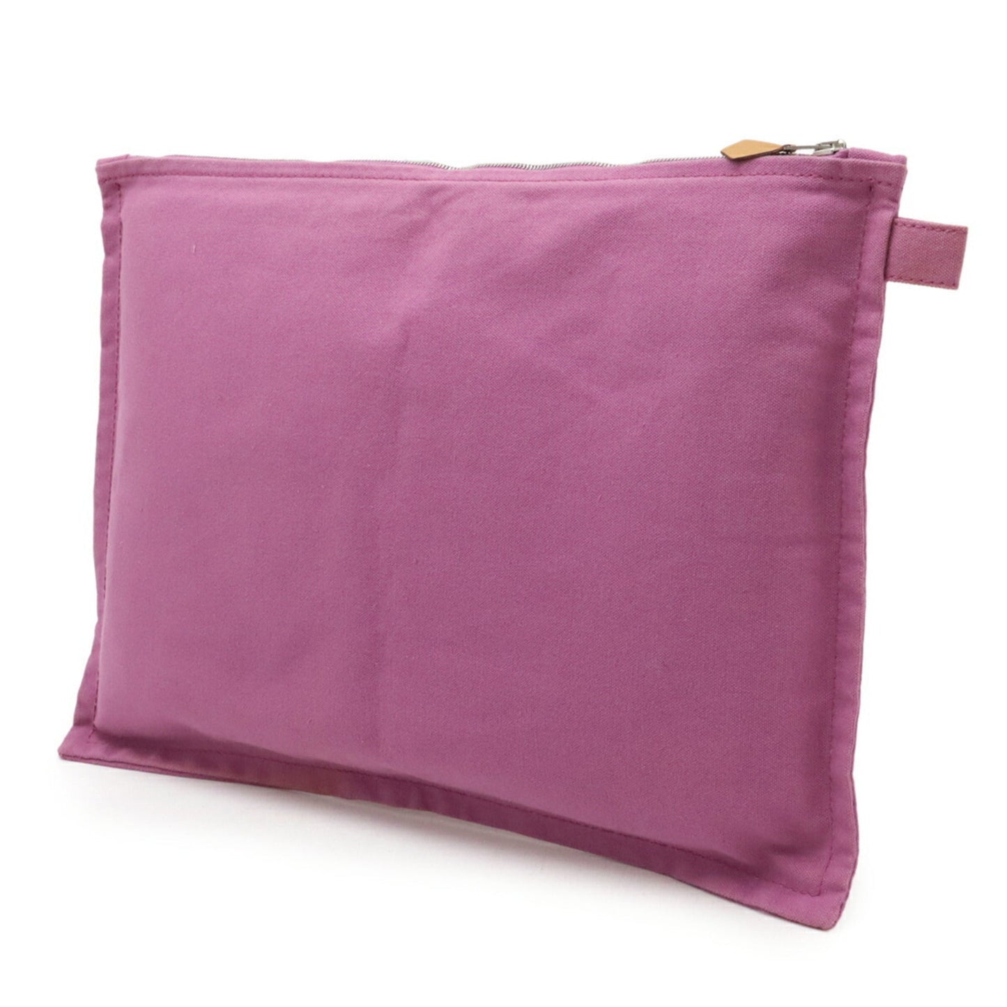 Hermes Purple Cotton Canvas Clutch Bag Pouch ( )