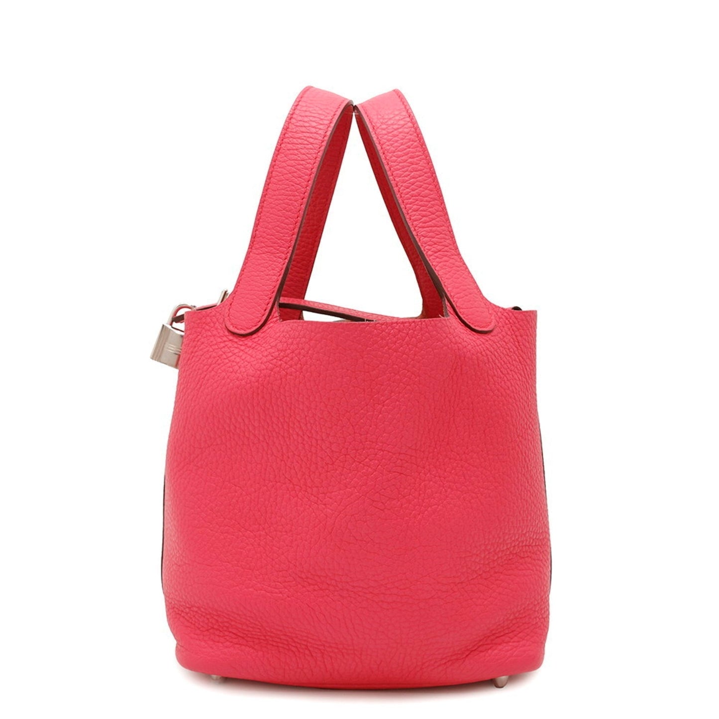 Hermes Kara Silver Taurillon Clemence Leather Handbag Tote Bag ( )
