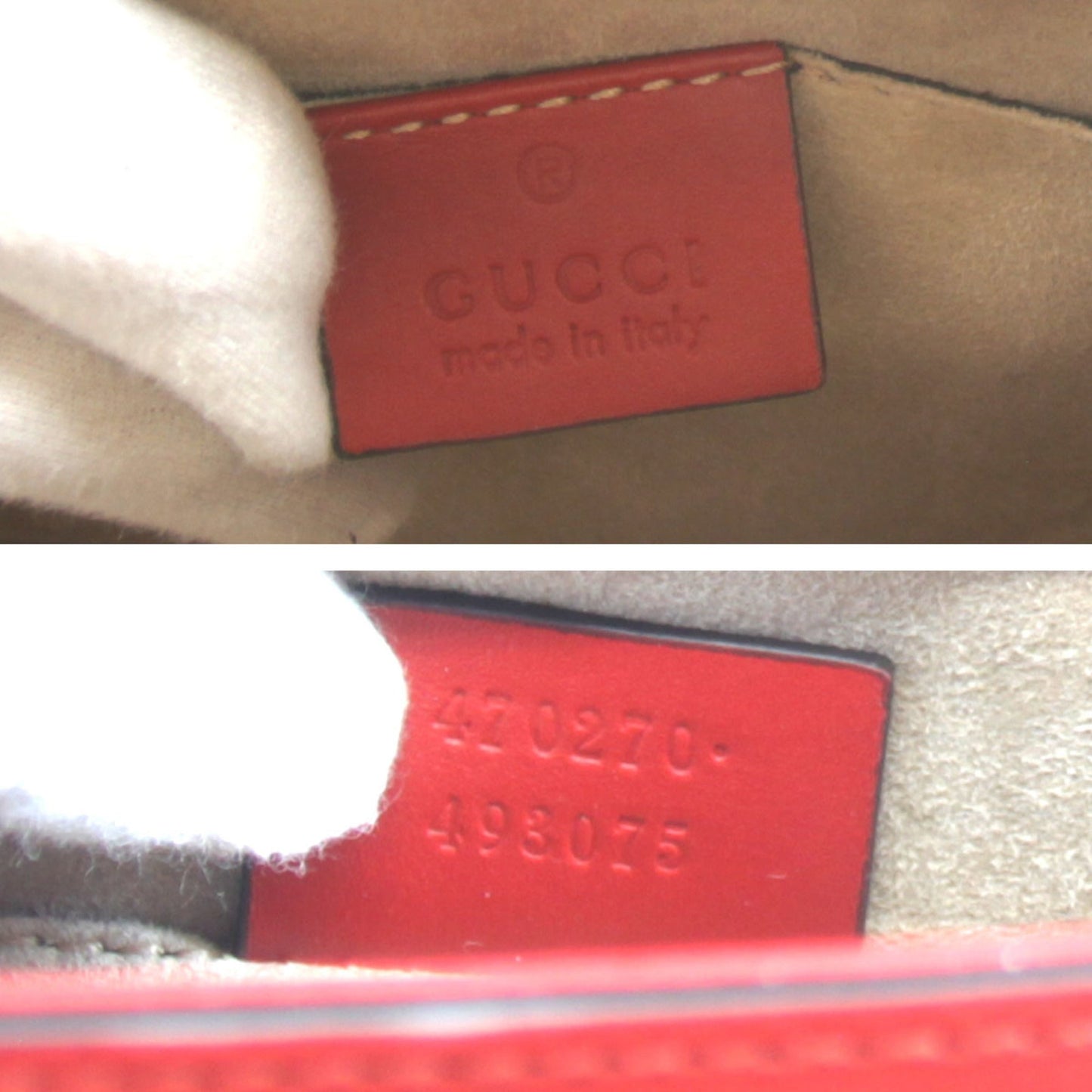 Gucci Red Color Leather Shoulder Bag ( )