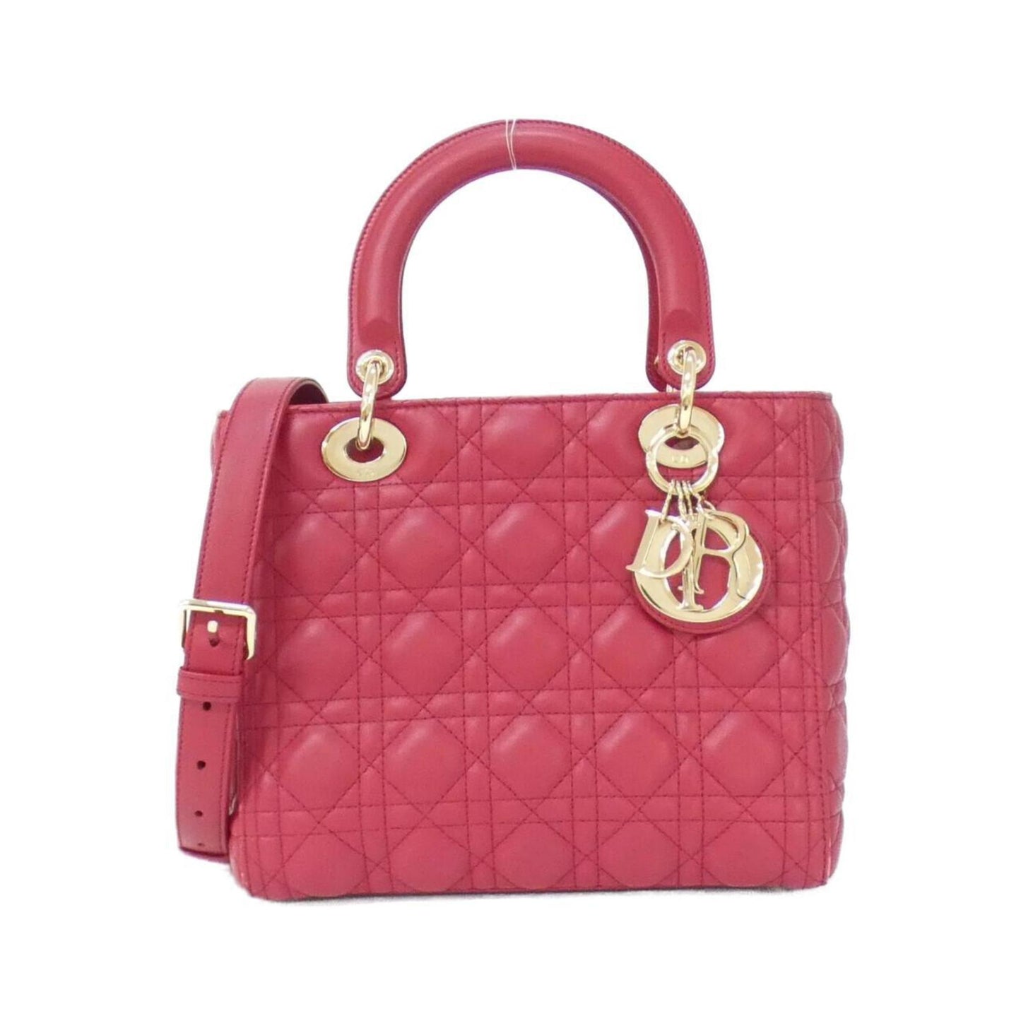 Christian Dior Cherry Red Leather Handbag ()