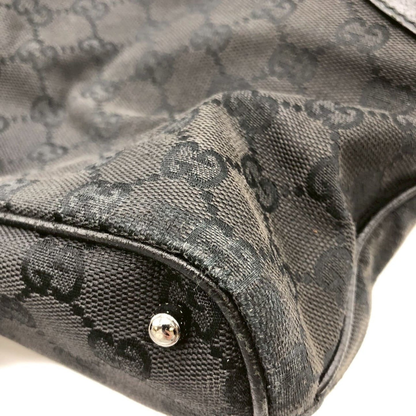 Gucci Gg Canvas Black Gg Canvas Handbag Tote Bag ( )