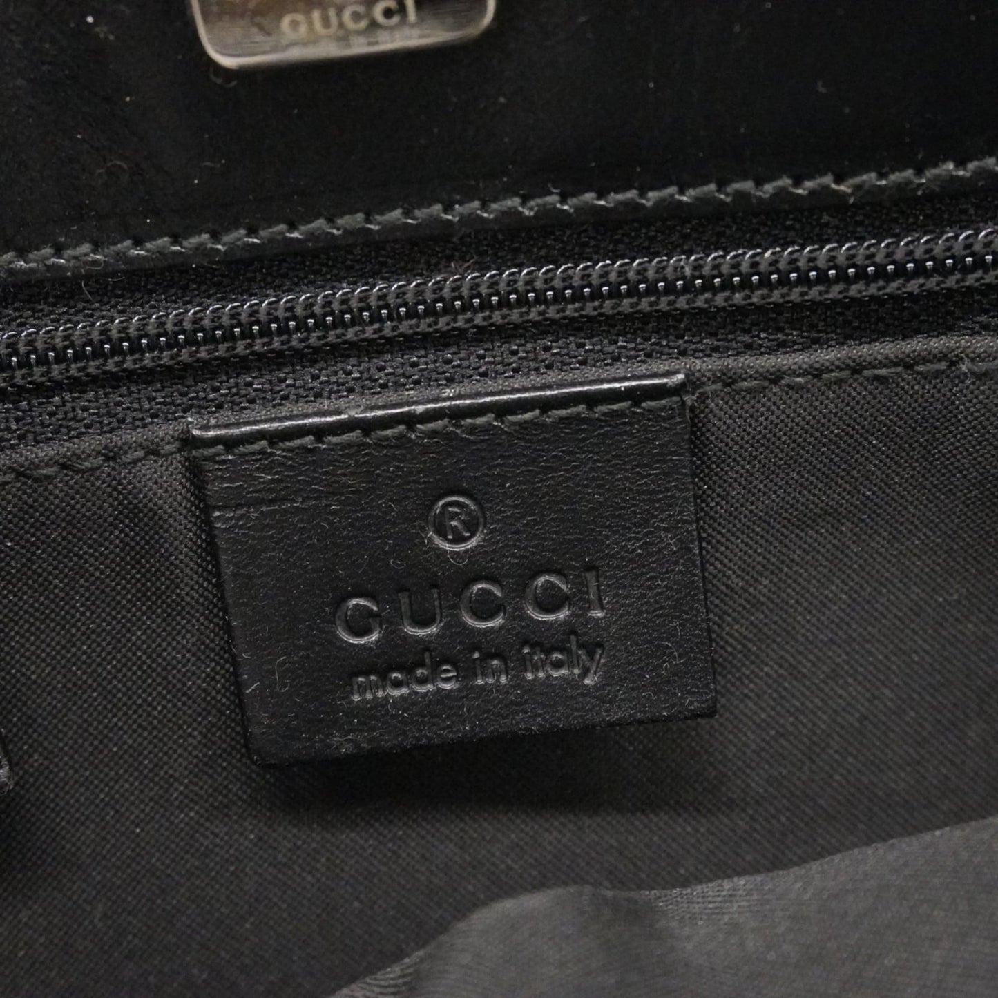 Gucci Black Brown Canvas Handbag ( )