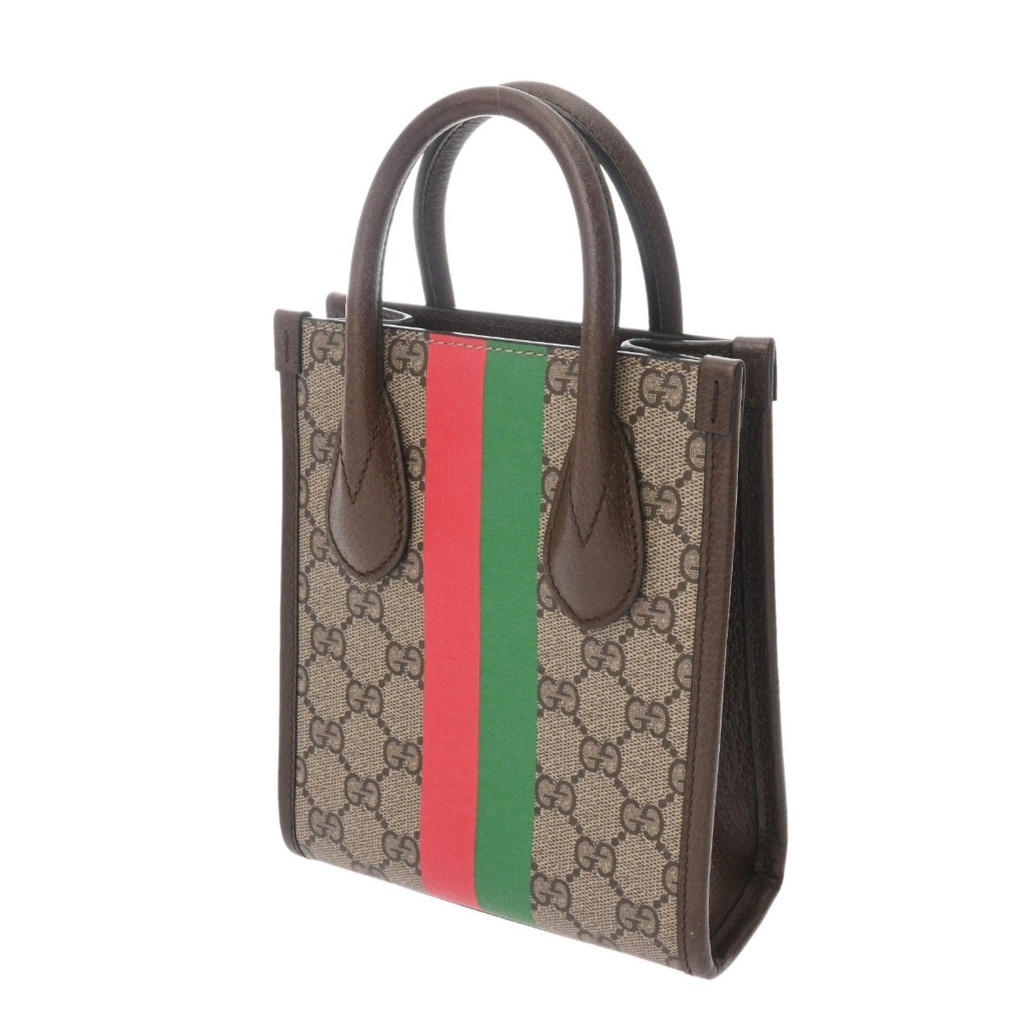 Gucci Beige Brown Gg Supreme Leather Tote Bag ( )