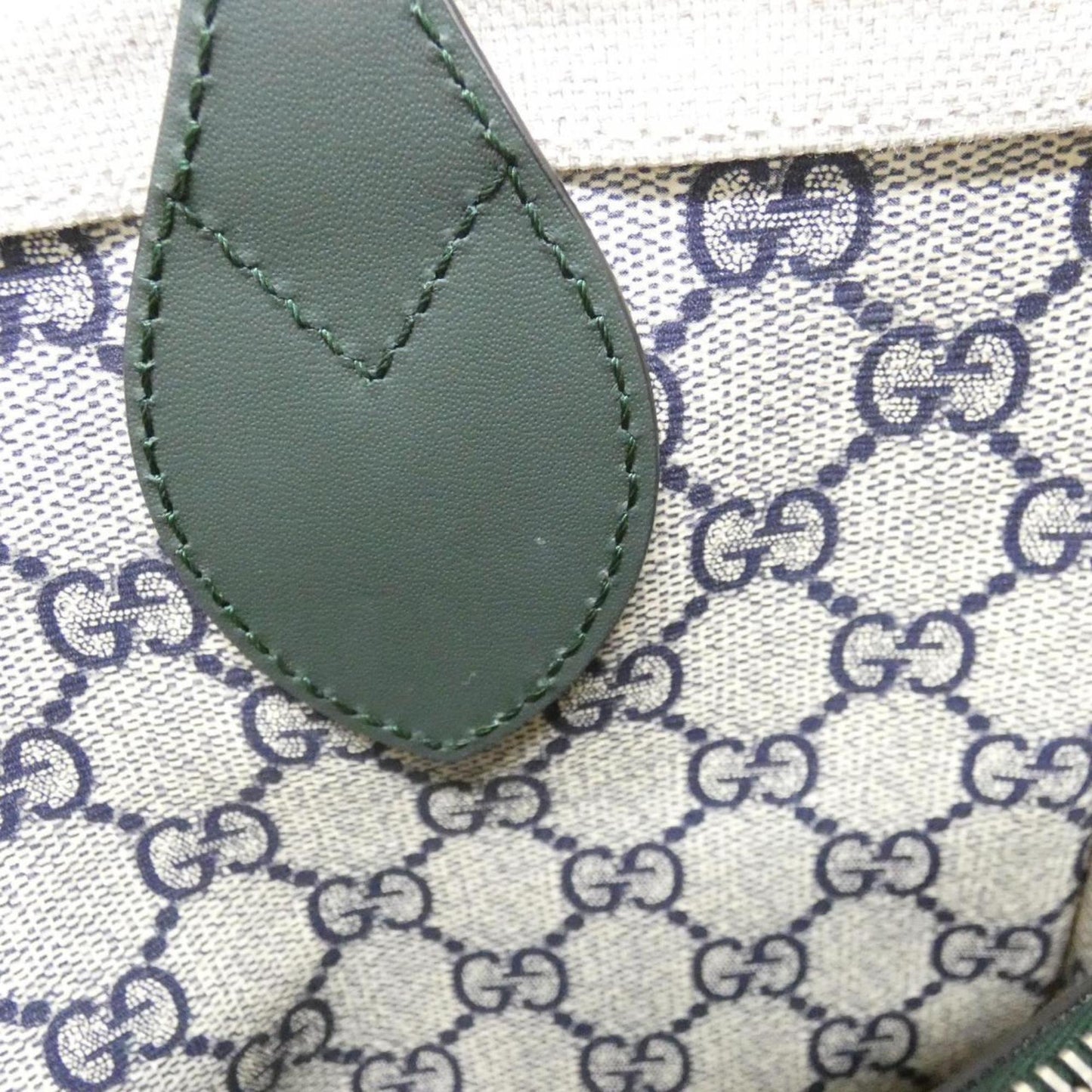 Gucci Beige Canvas Leather Handbag ( )