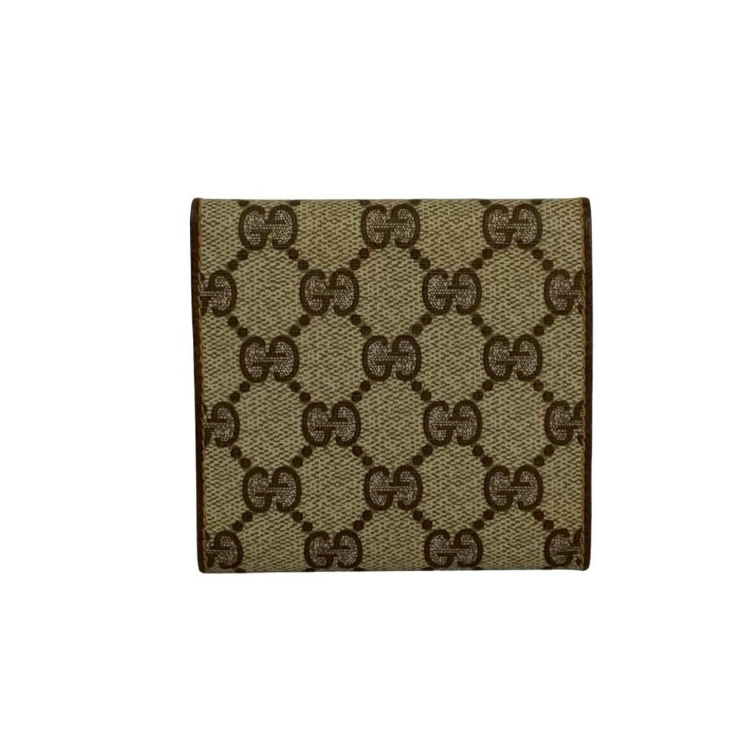 Gucci Brown Leather Pvc Wallet (Tri-Fold) ( )