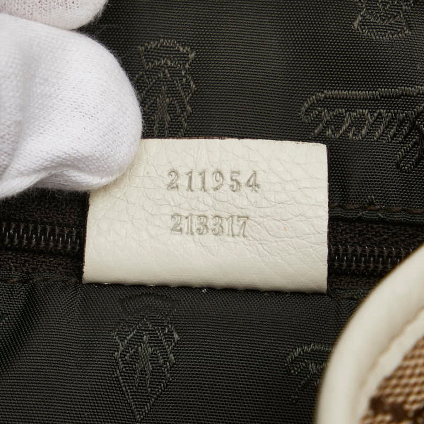 Gucci Gg Canvas Beige White Gg Canvas Leather Shoulder Bag Tote Bag ( )
