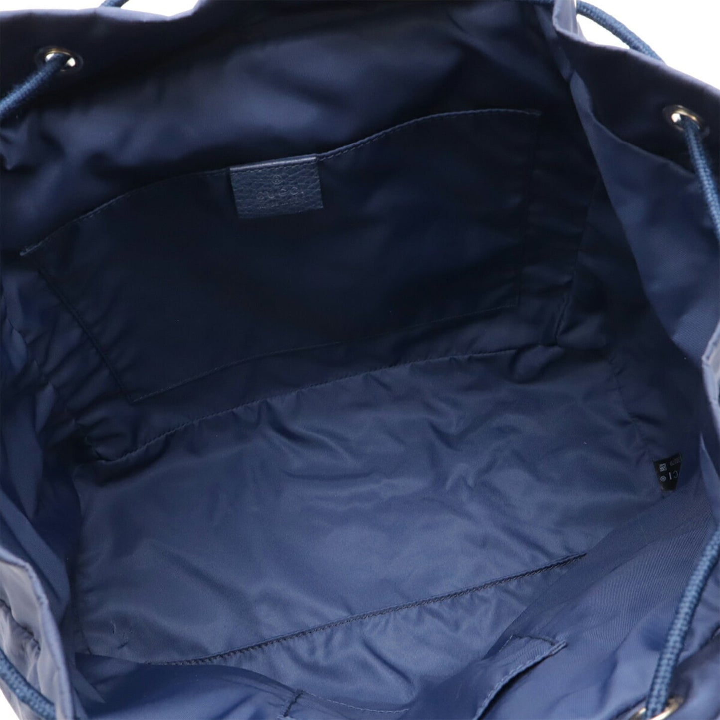 Gucci Navy Nylon Leather Backpack ( )