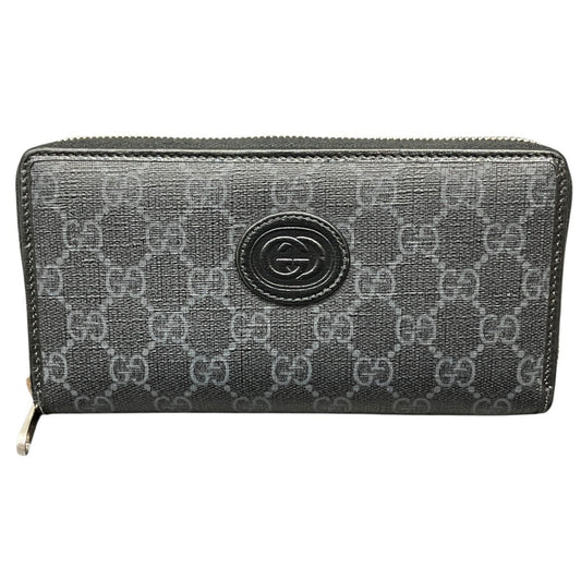 Gucci Black Gg Supreme Long Wallet (Bi-Fold) ( )