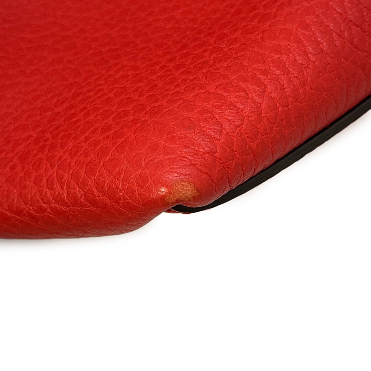 Gucci Red Brown Leather Shoulder Bag Tote Bag ( )