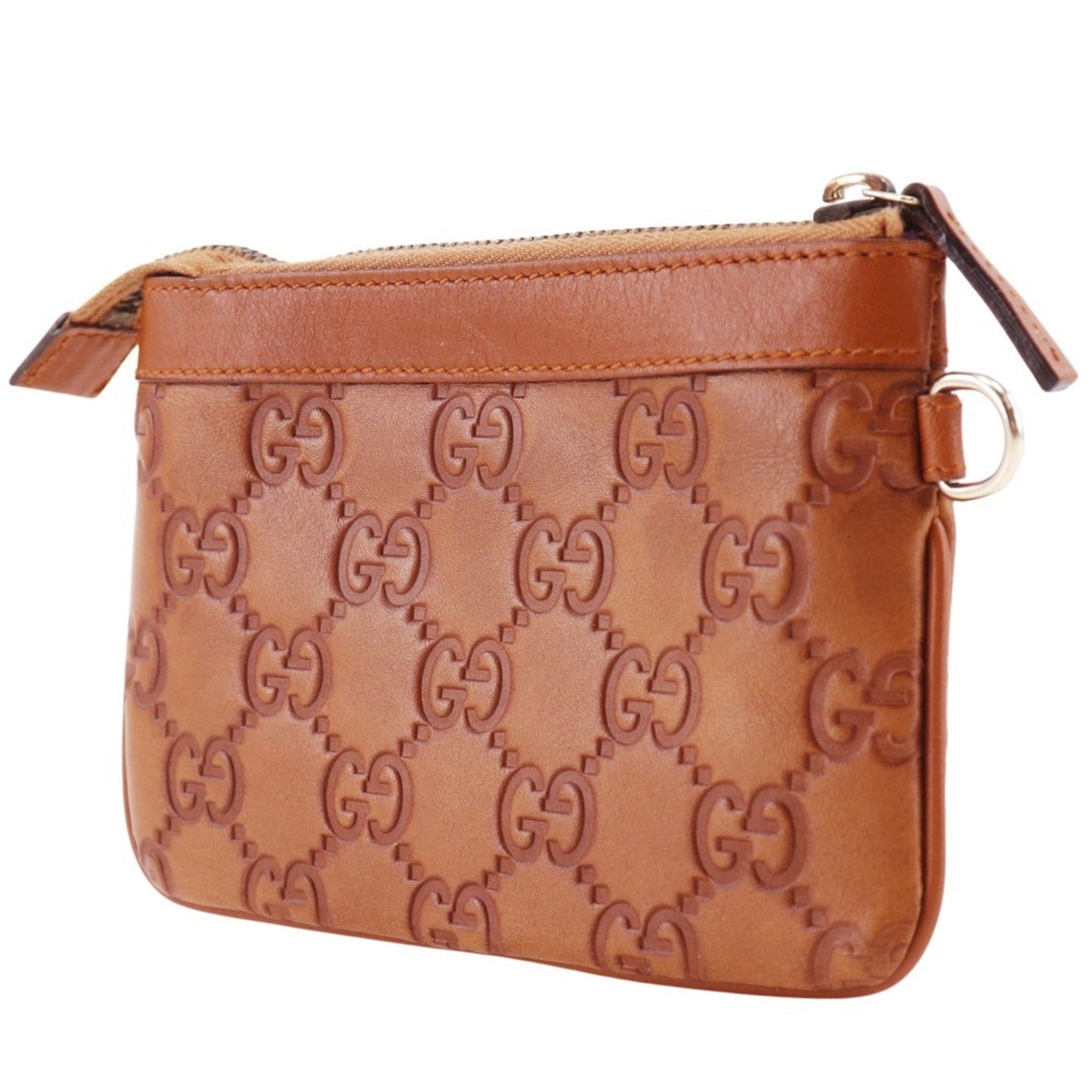 Gucci Brown Leather Pouch ( )