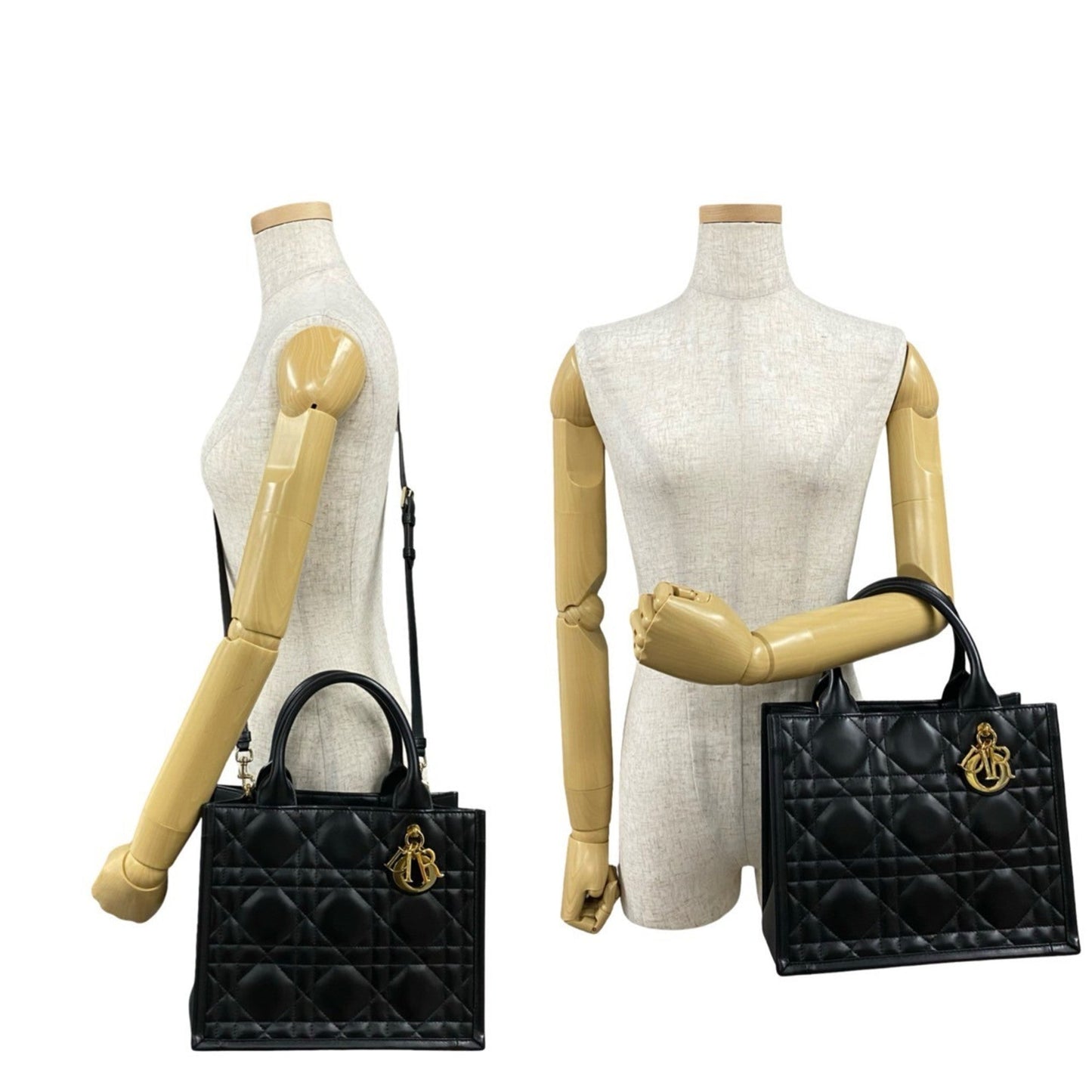 Christian Dior Black Leather Handbag Shoulder Bag ()