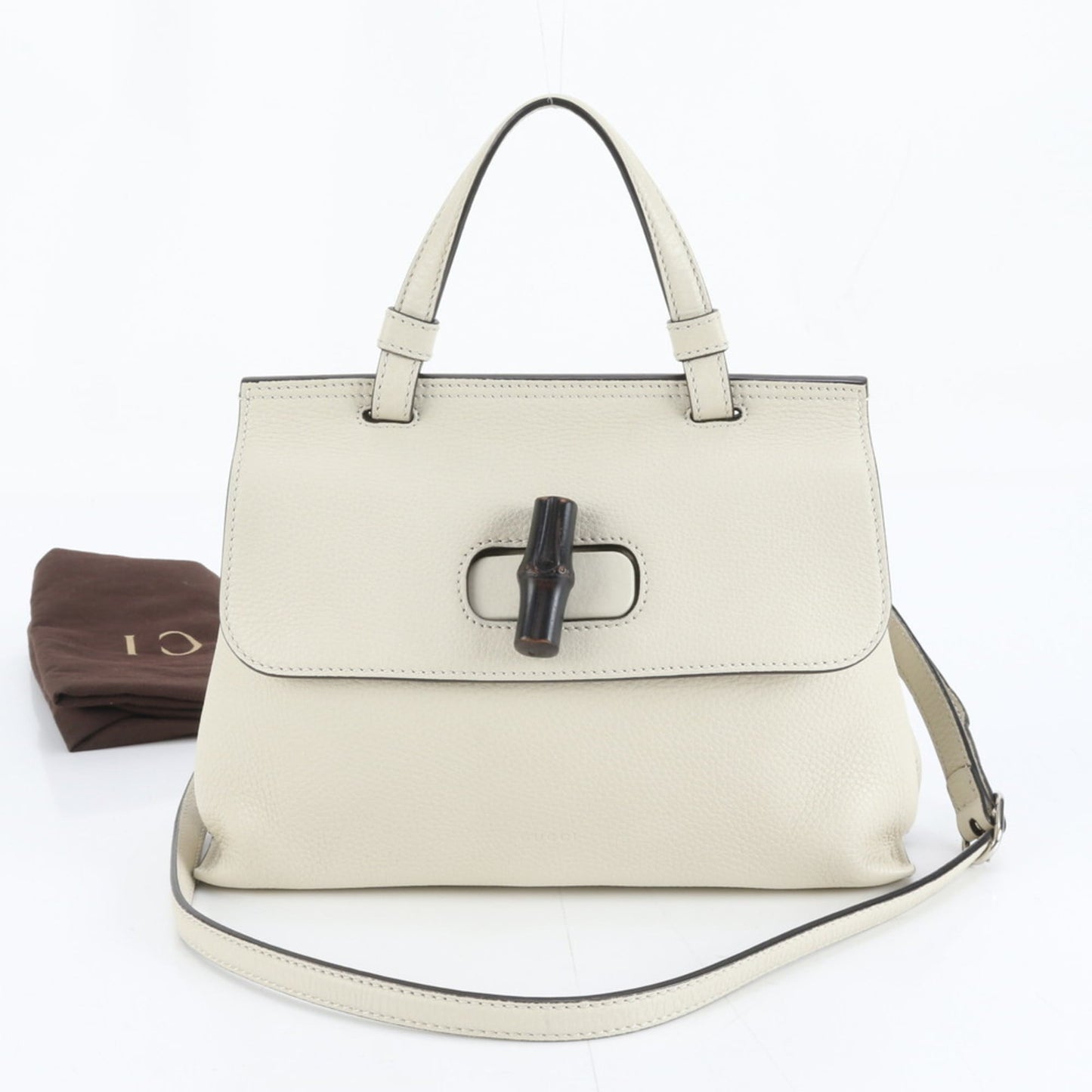 Gucci Ivory Leather Shoulder Bag ( )