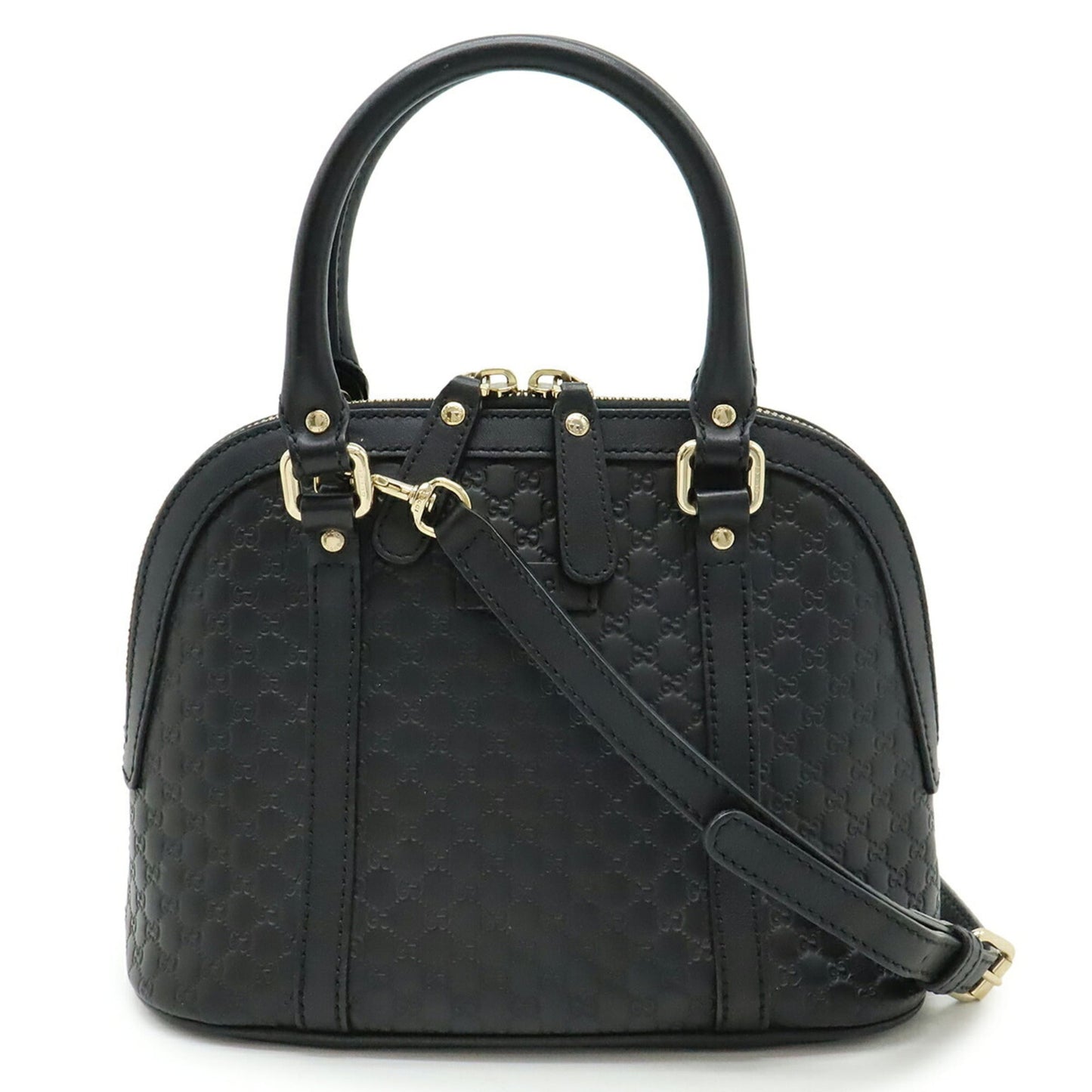 Gucci Black Leather Handbag Shoulder Bag ( )
