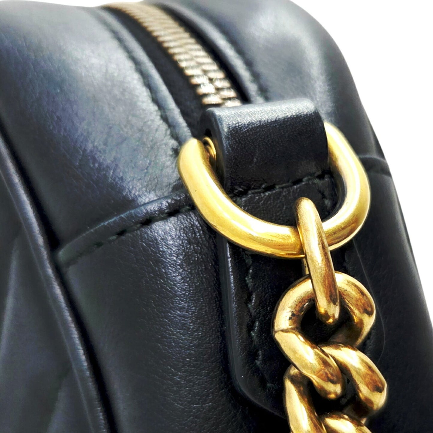 Gucci Black Leather Shoulder Bag ( )