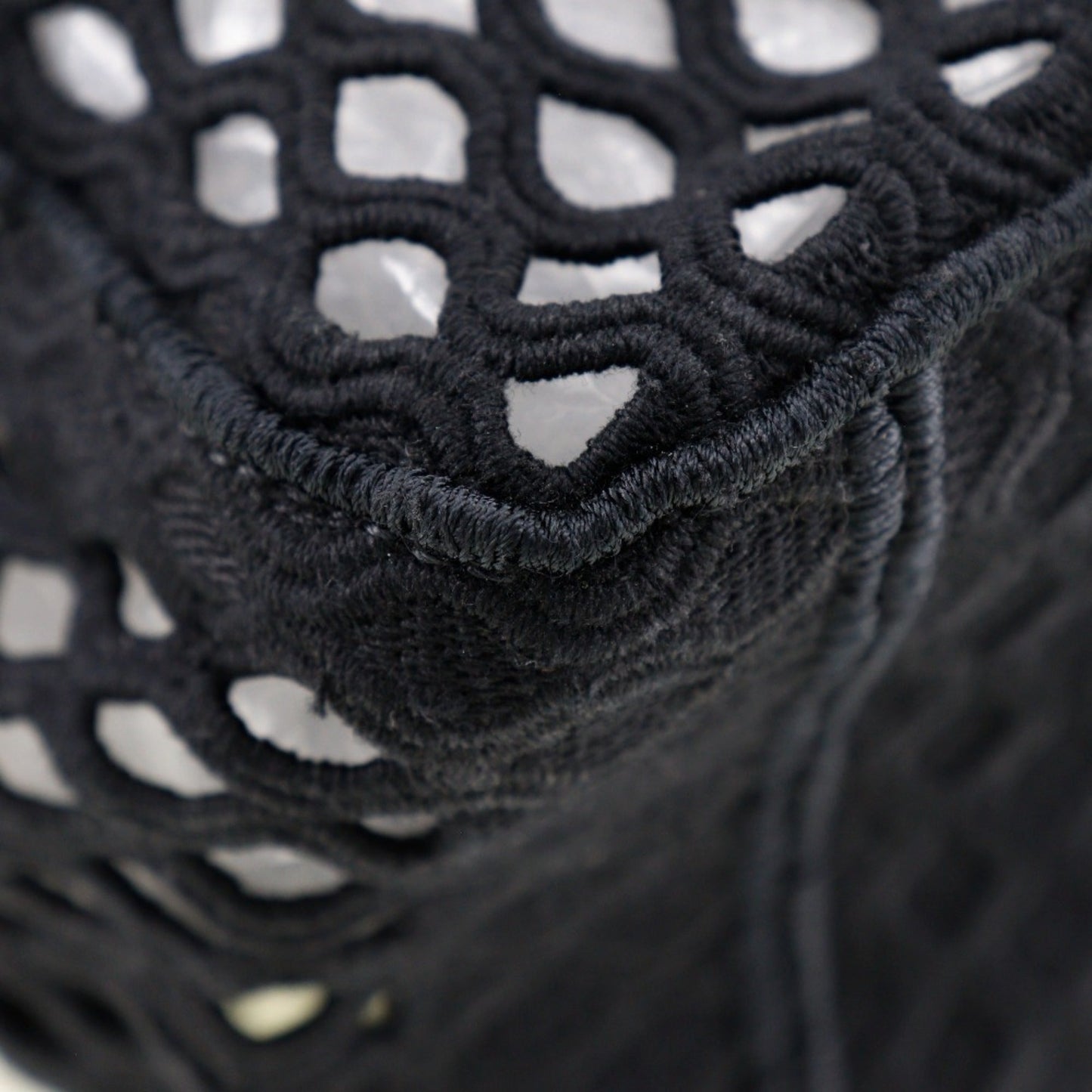 Christian Dior Black Mesh Messenger Bag Shoulder Bag ()