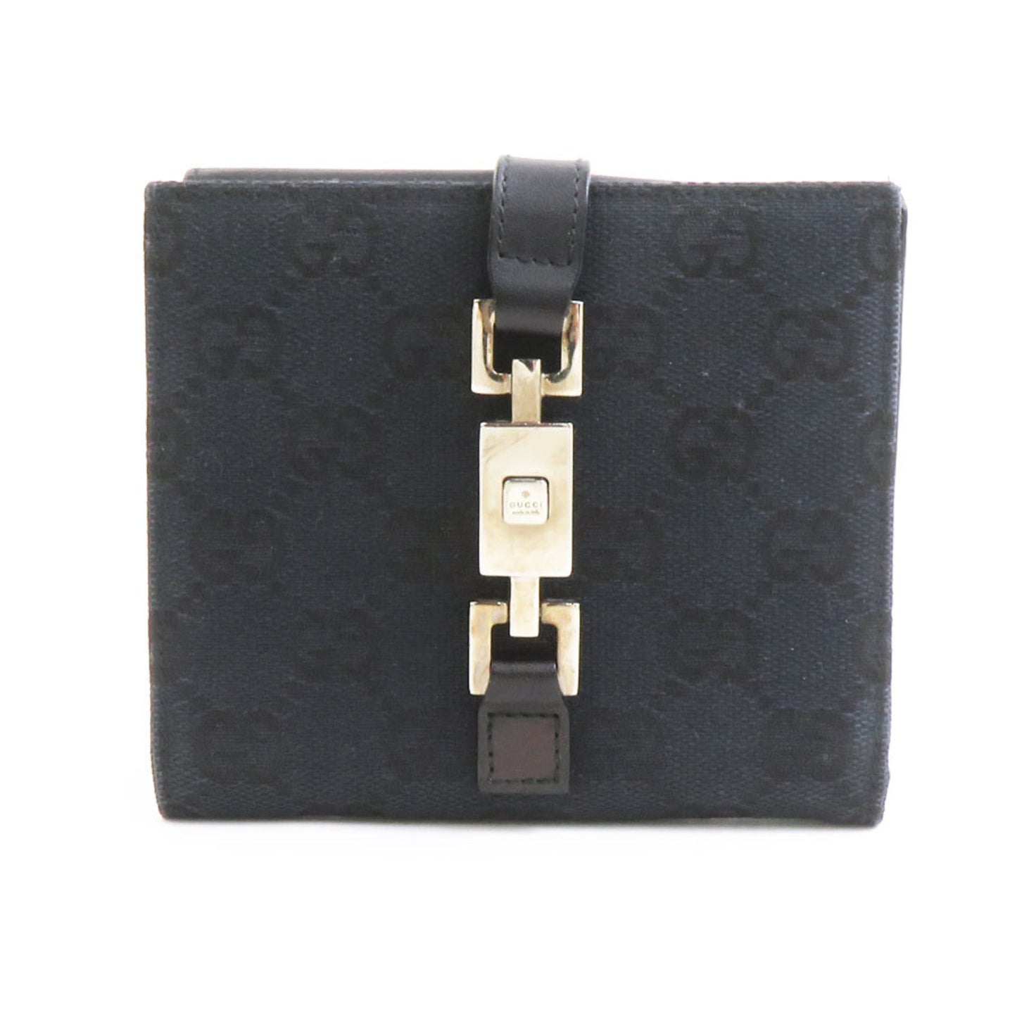 Gucci Black Gg Canvas Leather Wallet (Bi-Fold) ( )