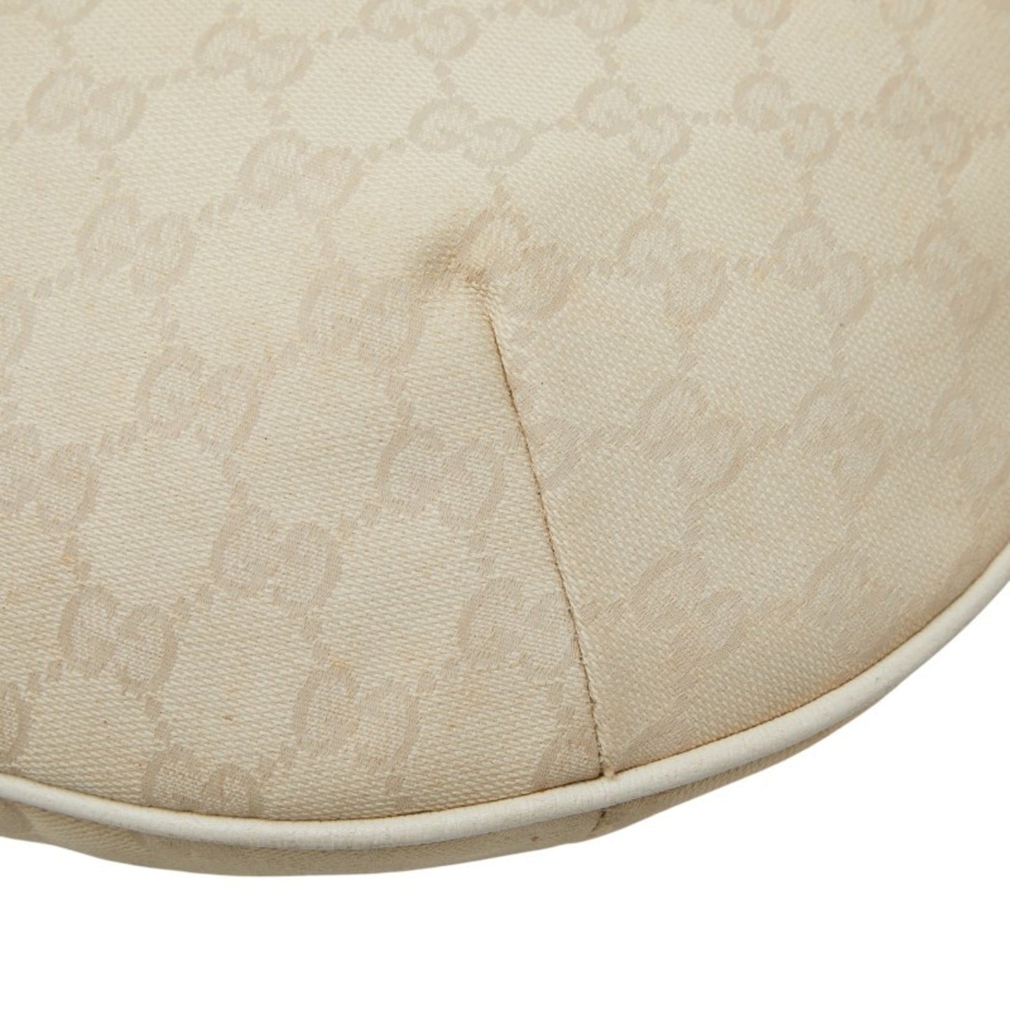 Gucci Gg Canvas Beige White Canvas Leather Shoulder Bag ( )