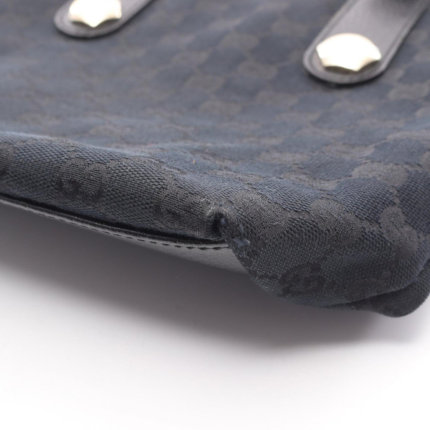 Gucci Black Canvas Leather Tote Bag ( )