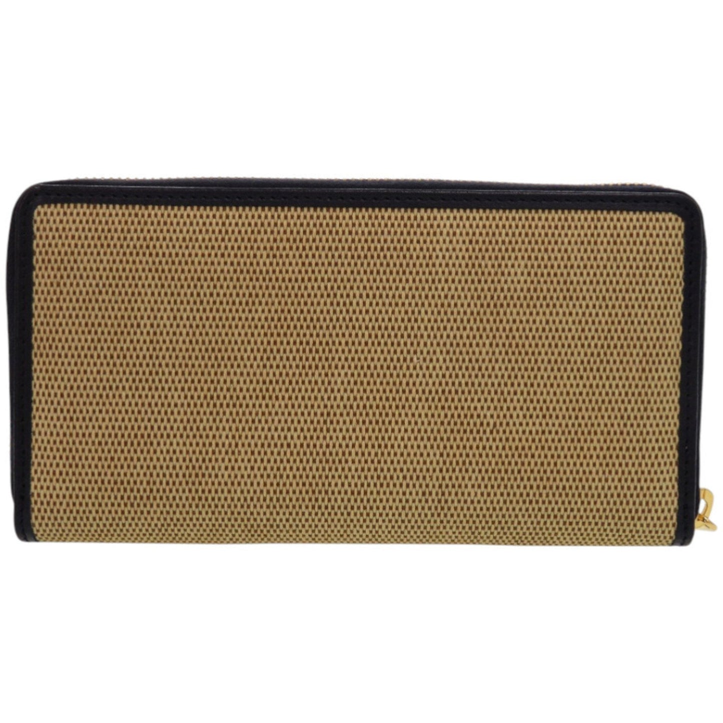 Gucci Beige Navy Canvas Leather Long Wallet (Bi-Fold) ( )