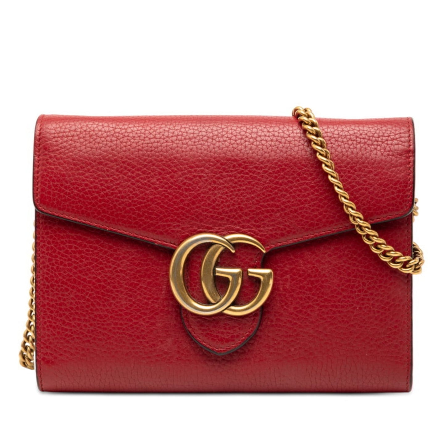 Gucci Red Color Leather Shoulder Bag ( )