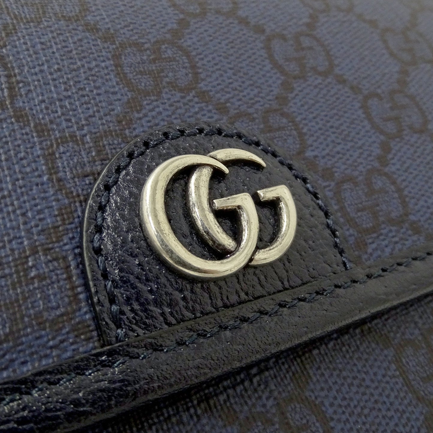Gucci Navy Gg Supreme Shoulder Bag Sling Bag ( )