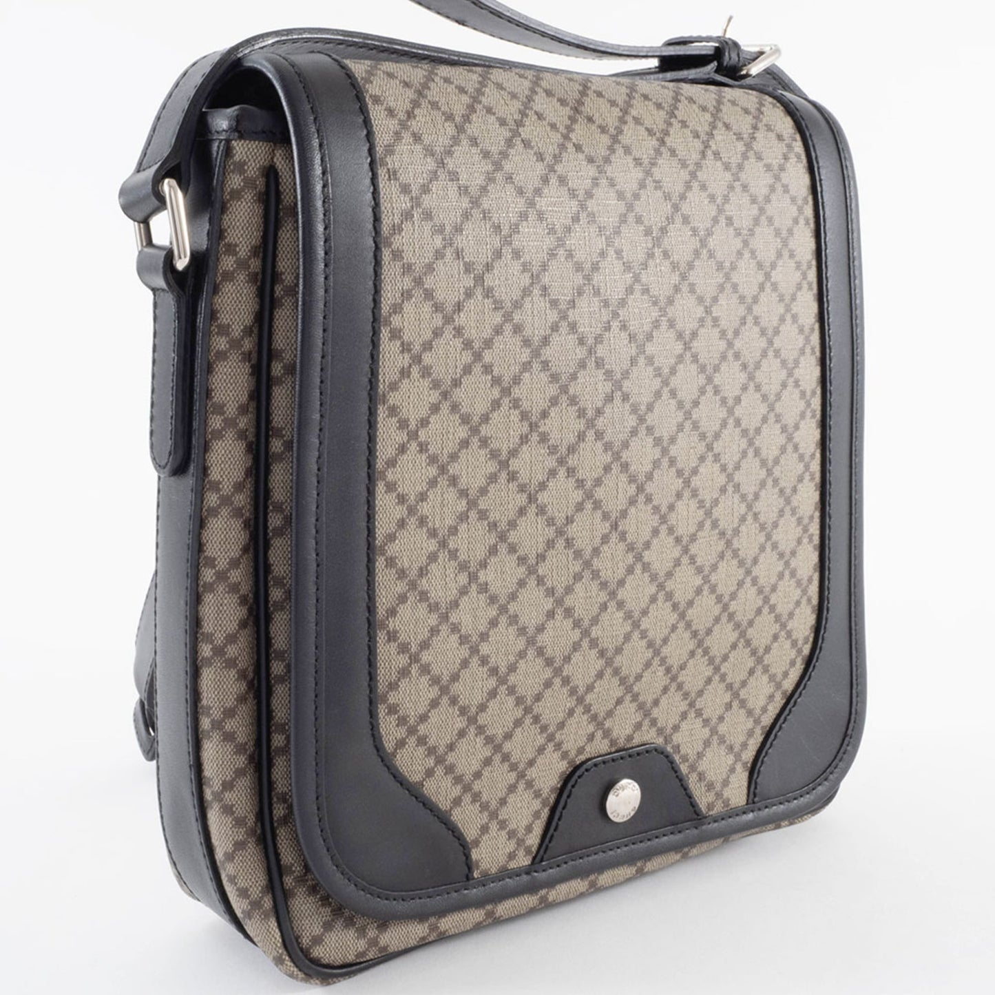Gucci Beige Black Pvc Leather Shoulder Bag ( )