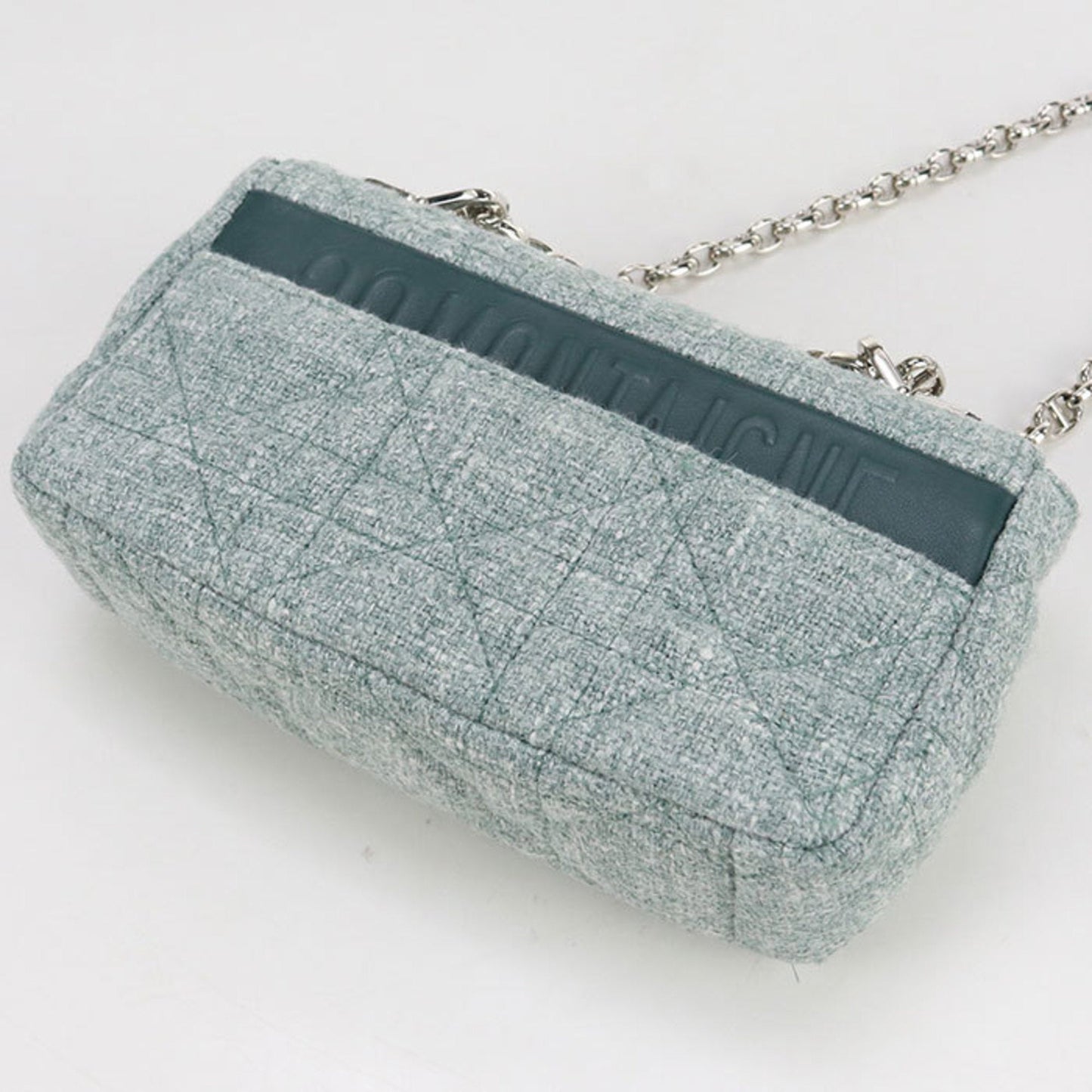 Christian Dior Green Tweed Shoulder Bag ()