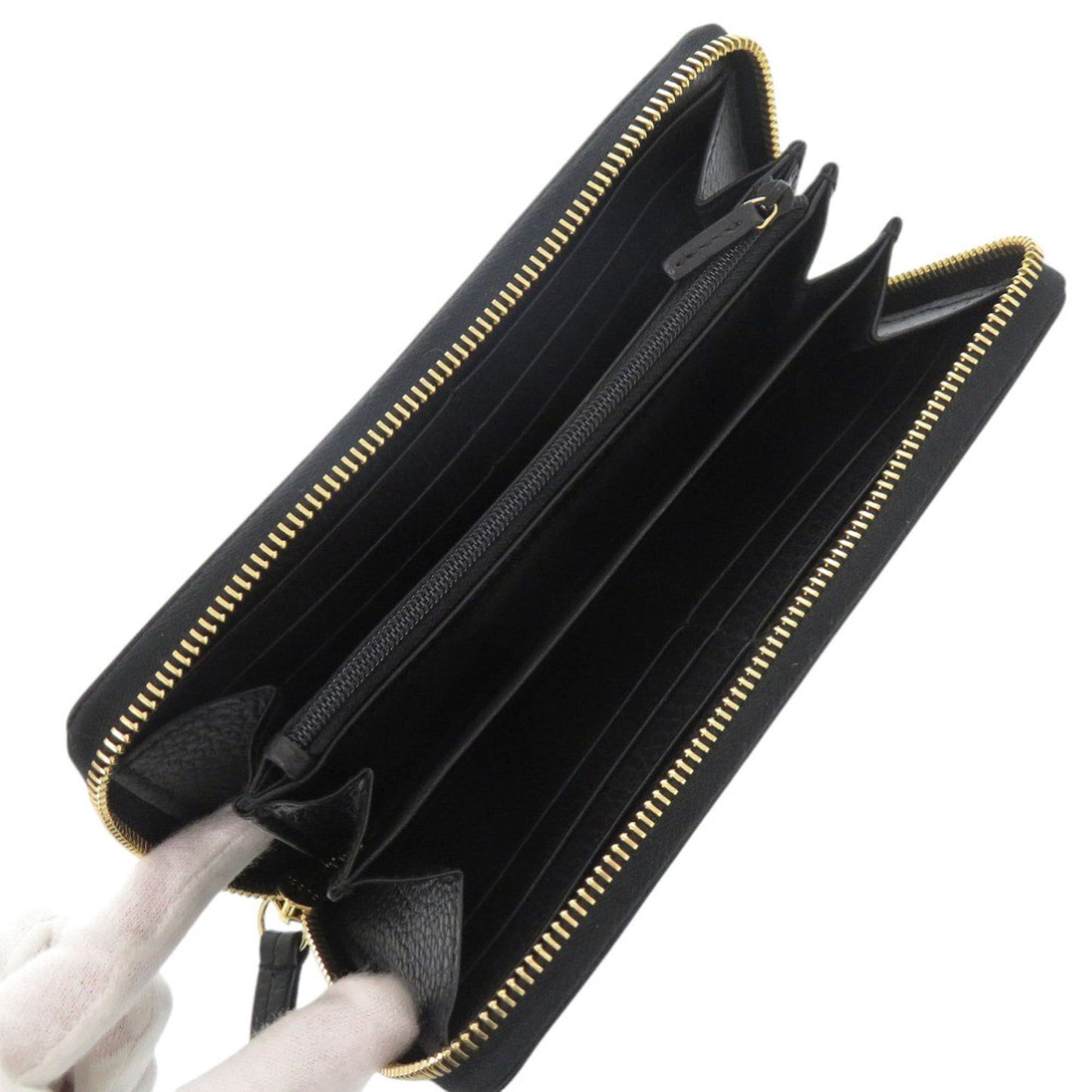 Gucci Black Leather Long Wallet (Bi-Fold) ( )