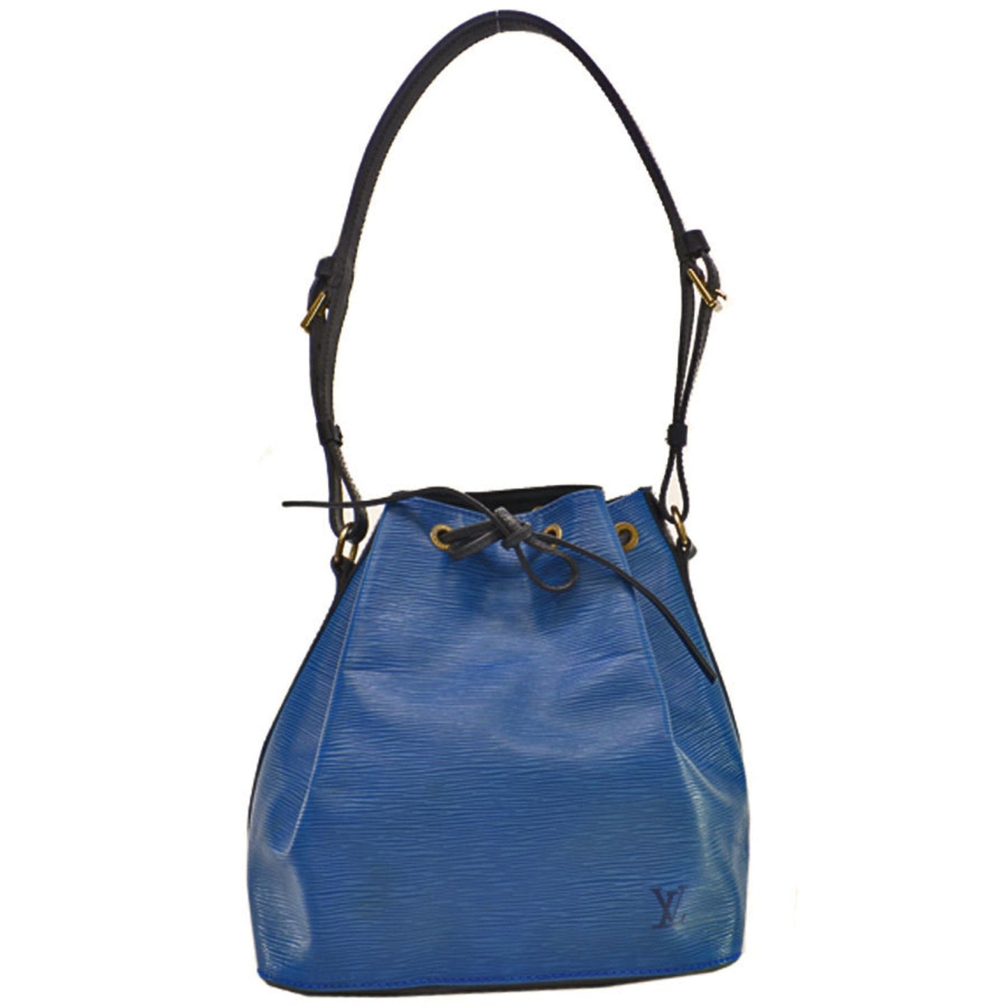 Louis Vuitton Bag Epi Petit Noe Bicolor Noir Toledo Blue Black Leather Shoulder Ladies M44152