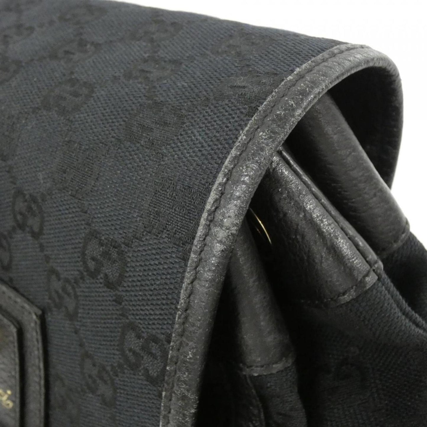 Gucci Black Gg Canvas Backpack ( )