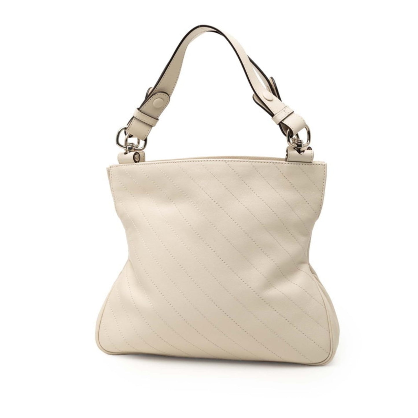 Gucci Off-White Leather Shoulder Bag Tote Bag ( )