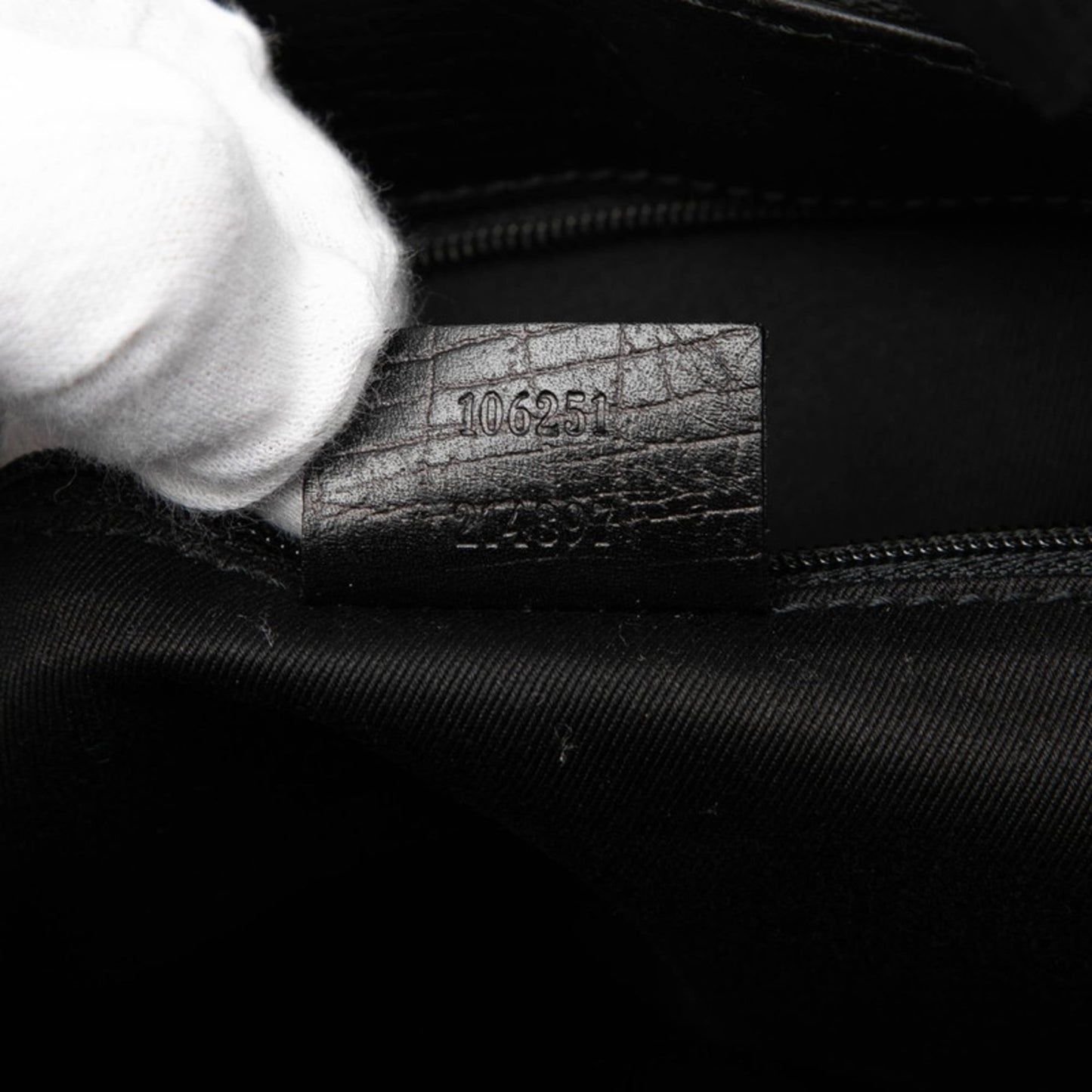 Gucci Black Canvas Leather Handbag ( )