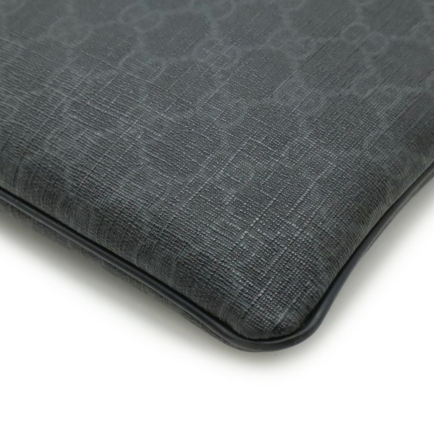 Gucci Gg Plus Black Gray Gg Supreme Leather Shoulder Bag ( )