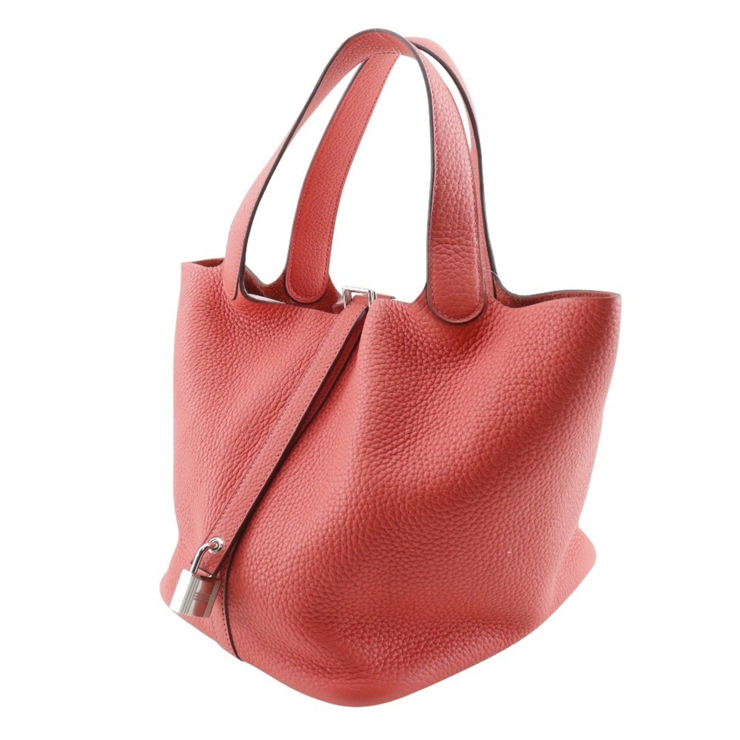 Hermes Red Color Taurillon Clemence Leather Handbag ( )