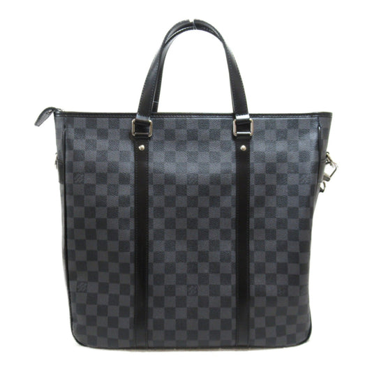 LOUIS VUITTON Tadao PM business bag Tote Bag Gray Damier graphite PVC coated canvas