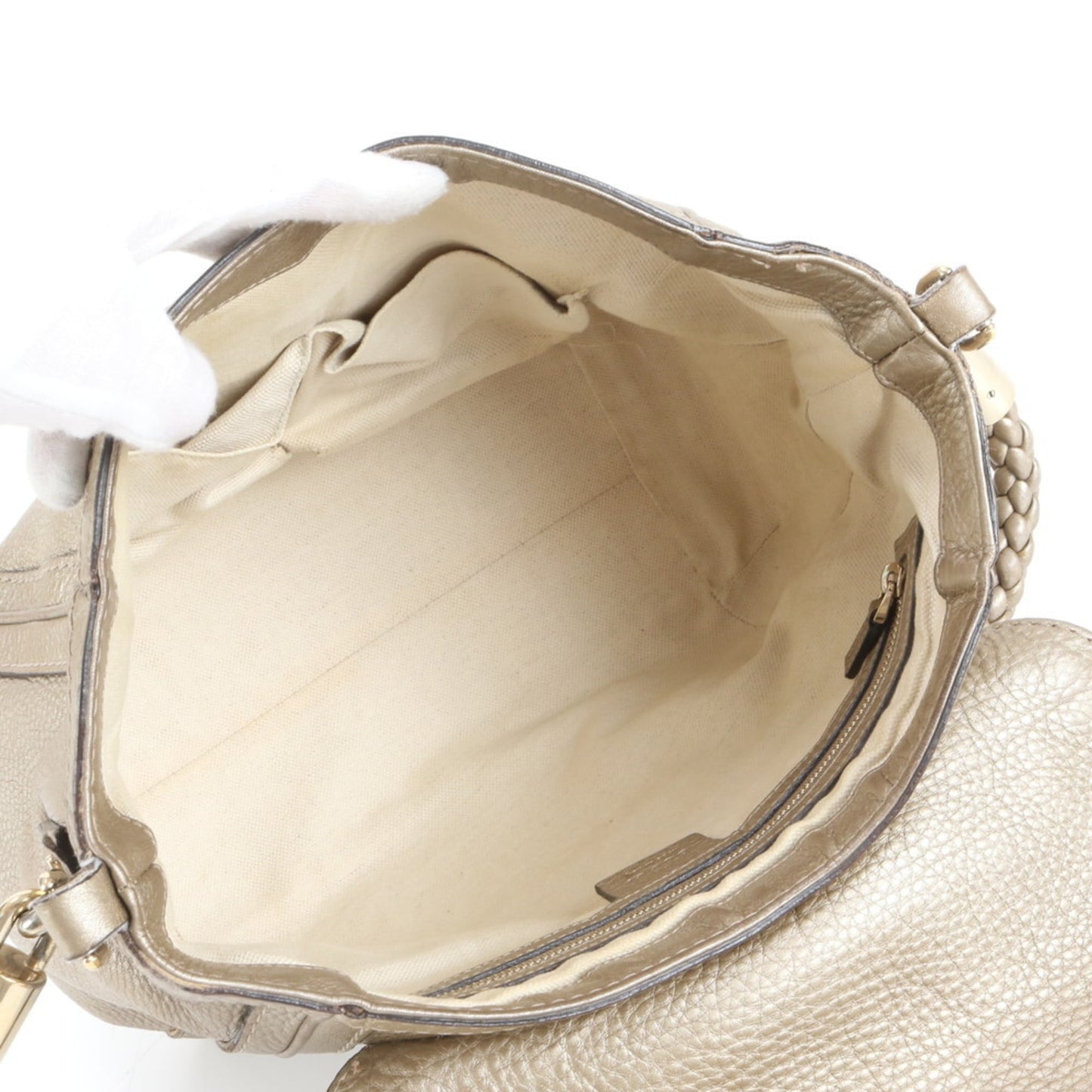 Gucci Gold Leather Shoulder Bag ( )
