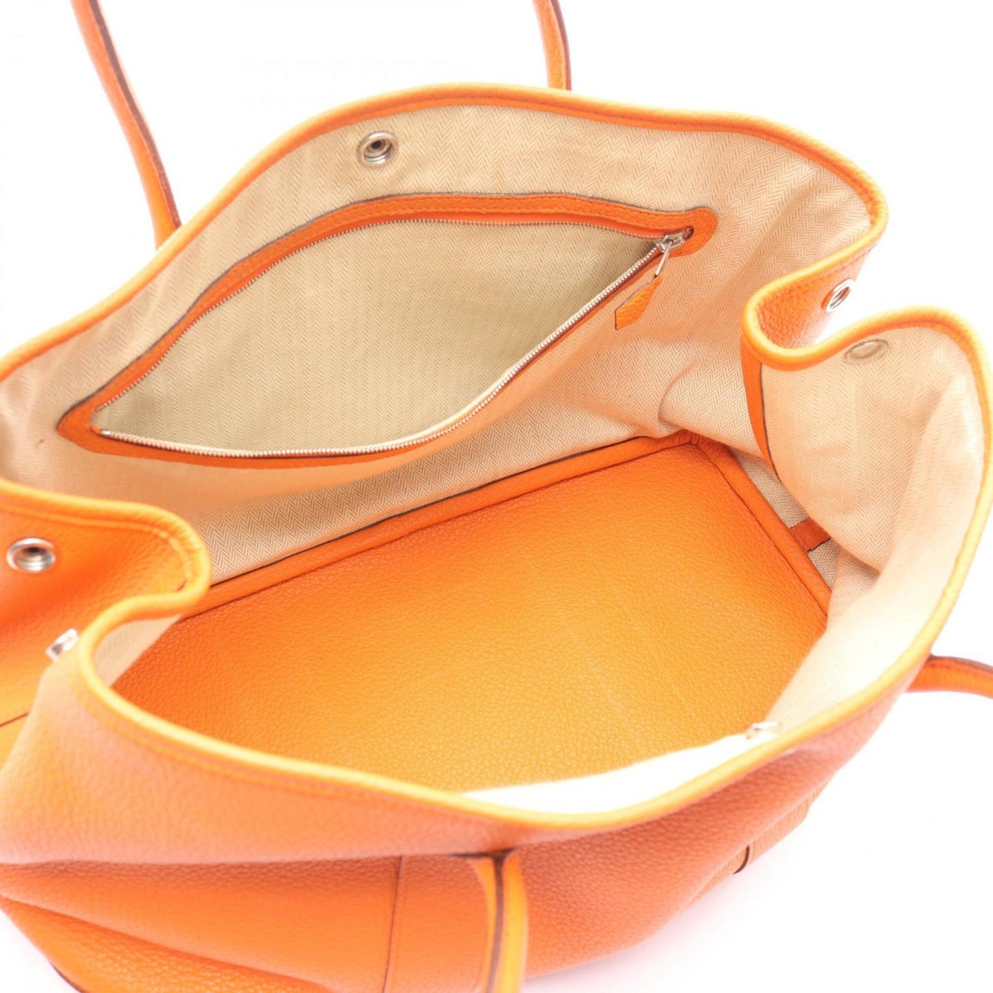 Hermes Orange Negonda Leather Tote Bag ( )